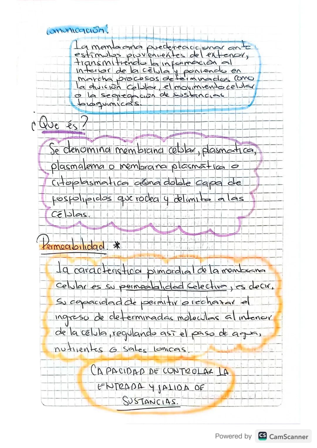 # Membrama Celular,

•Separa a la célula de su entorno.

• Contruir una barrera Con permeabilidad muy
Selectiva, controlando el intercambio 