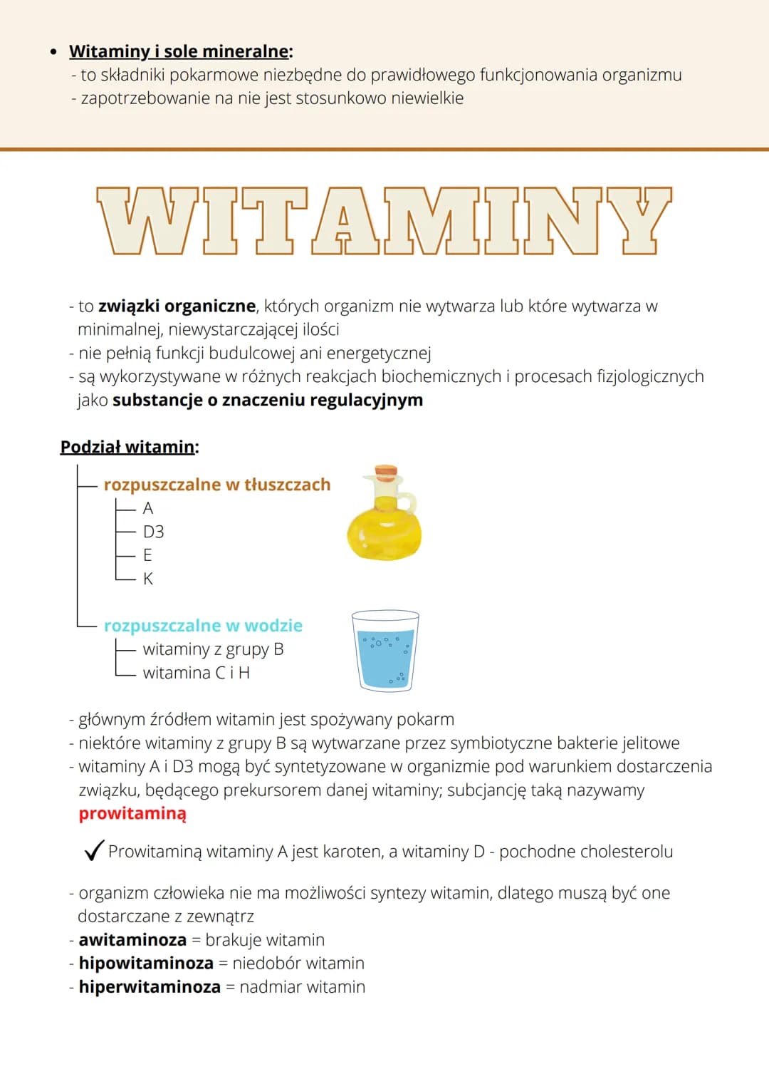 
<h2>Witaminy i sole mineralne:</h2>
<ul>
<li>To są składniki pokarmowe, które są niezbędne do prawidłowego funkcjonowania organizmu. Zapotr