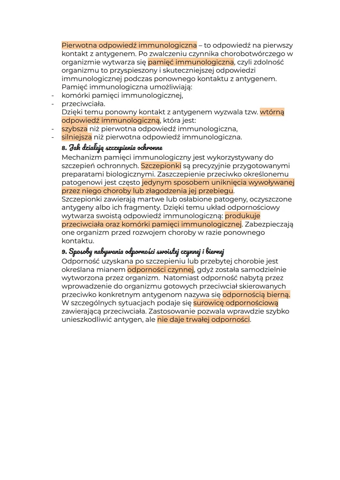# Rodzaje i mechanizmy odporności

1.  Wskazanie naturalnych barier ochronnych organizmu zapewniających odporność
nieswoistą

    - Nieuszko
