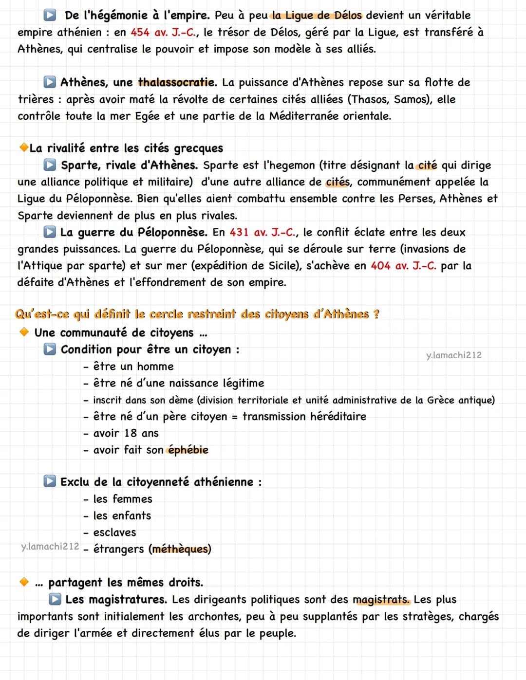 y.lamachi212
# HISTOIRE
Athènes: association entre régime démocratique et thalassocratie

## Repères chronologiques

-500

-400

-300

-200
