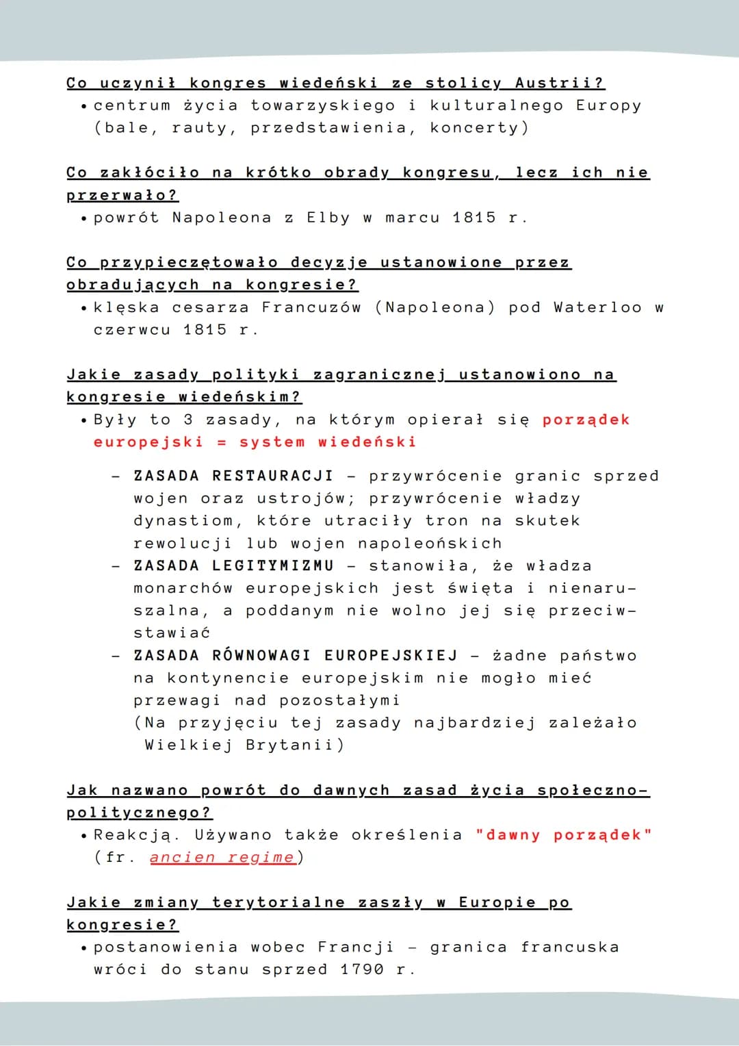 # 1

KONGRES WIEDEŃSKI

DATY:

02.10.1814 - otwarcie kongresu wiedeńskiego

01.03.1815 - początek "stu dni Napoleona"

09.06.1815 - zakończe