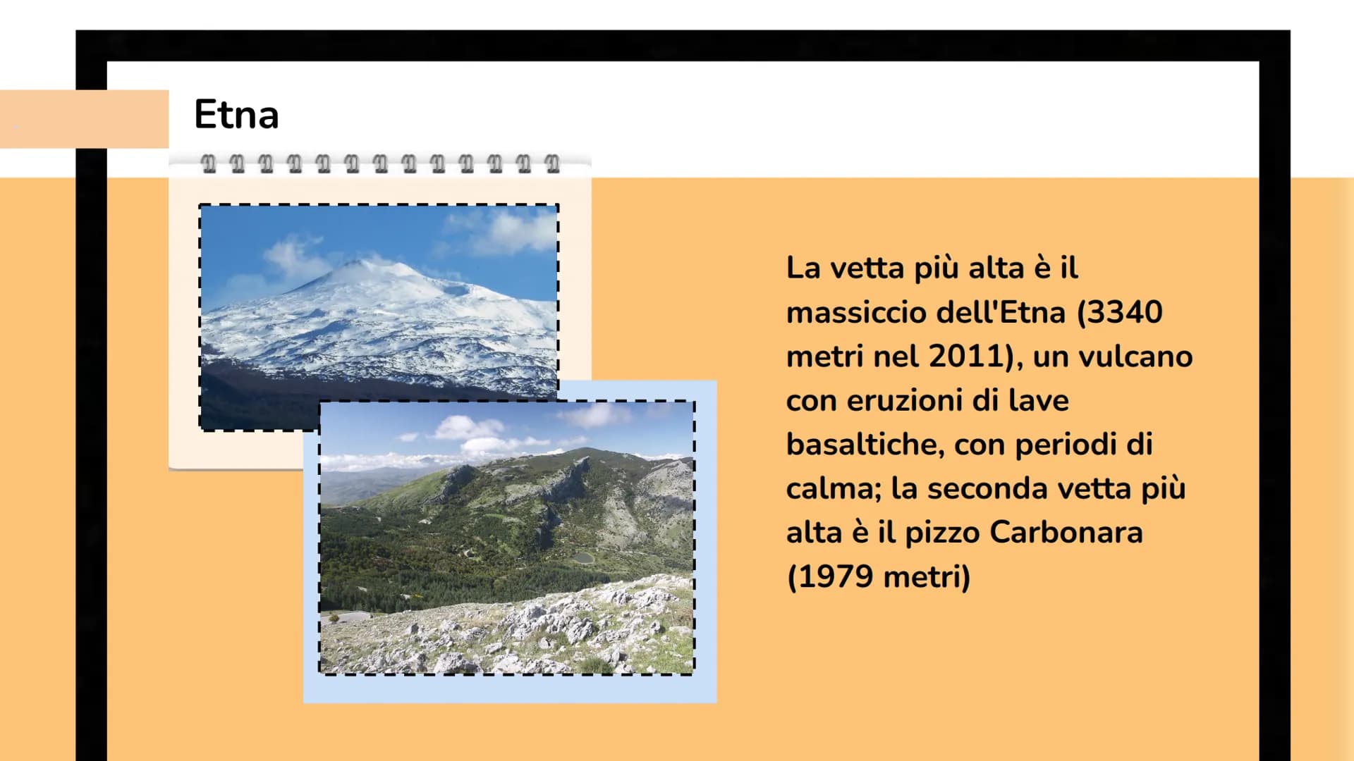 # Sicilia - Aspetto
Fisico
- Politica
- Economia
- Culture e
Tradizioni
- Cibo # ASPETTO FISICO

La Sicilia è una regione italiana
autonoma 