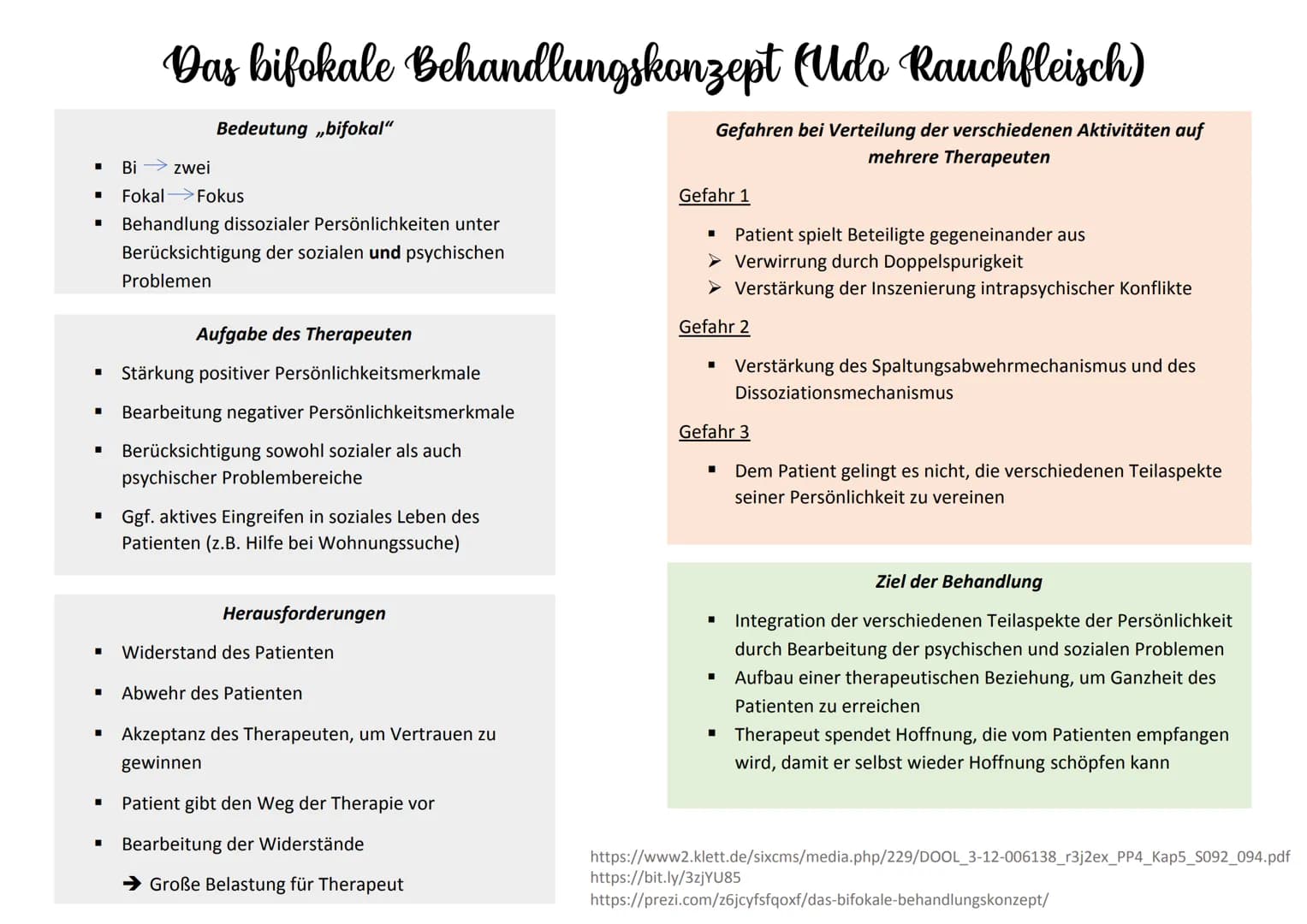 # Das bifokale Behandlungskonzept (Udo Rauchfleisch)

*   Bedeutung „bifokal"
    *   Bi $\rightarrow$ zwei
    *   Fokal $\rightarrow$ Foku