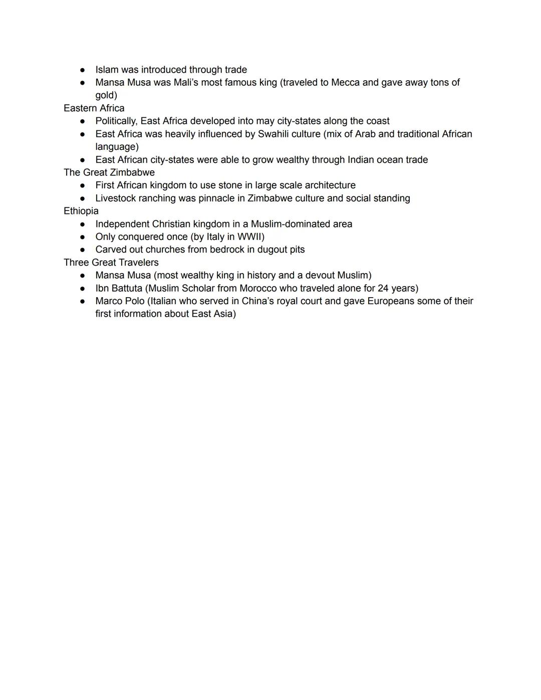 Eastern Asia

Chinese belief systems/philosophy (major role in shaping Chinese culture and society)
- Doaism (go with the flow)
- Buddhism (