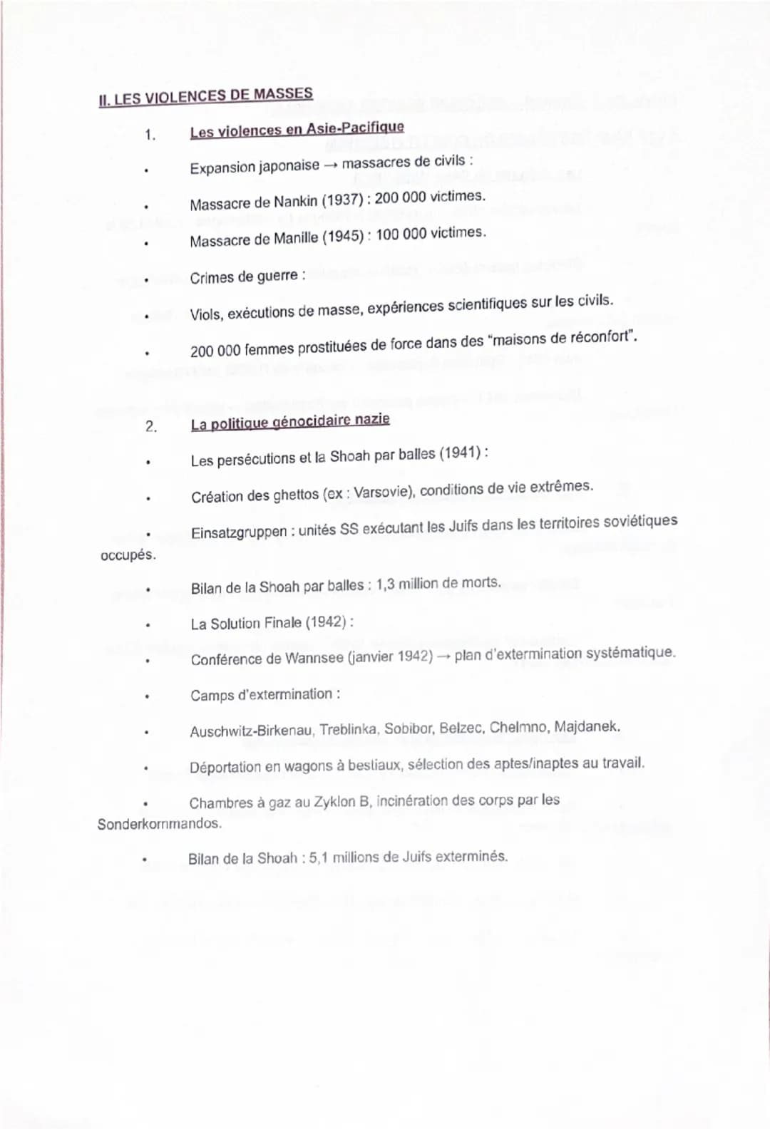 # FICHE DE RÉVISION - SECONDE GUERRE MONDIALE

I. LES GRANDES PHASES DU CONFLIT (1939-1945)

1. Les victoires de l'Axe (1939-1942)

  *   1e