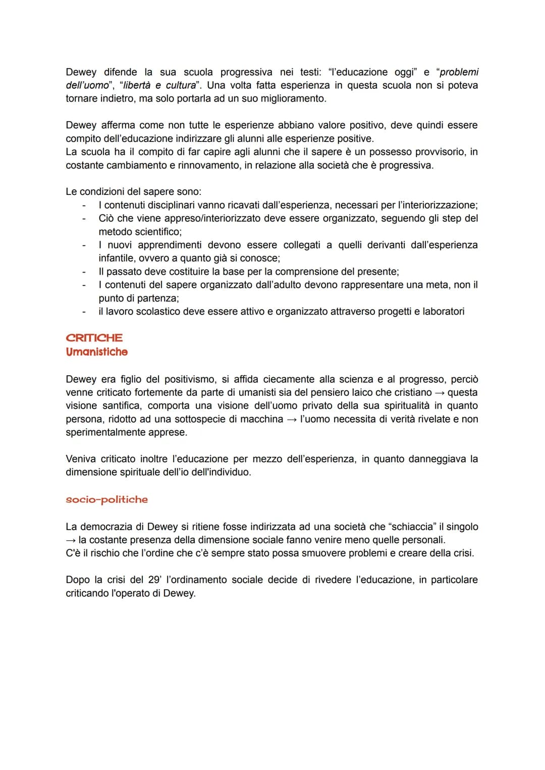 # JOHN DEWEY

John Dewey è il massimo esponente della pedagogia del 900', del pragmatismo americano
e pensatore che più di ogni altro esprim
