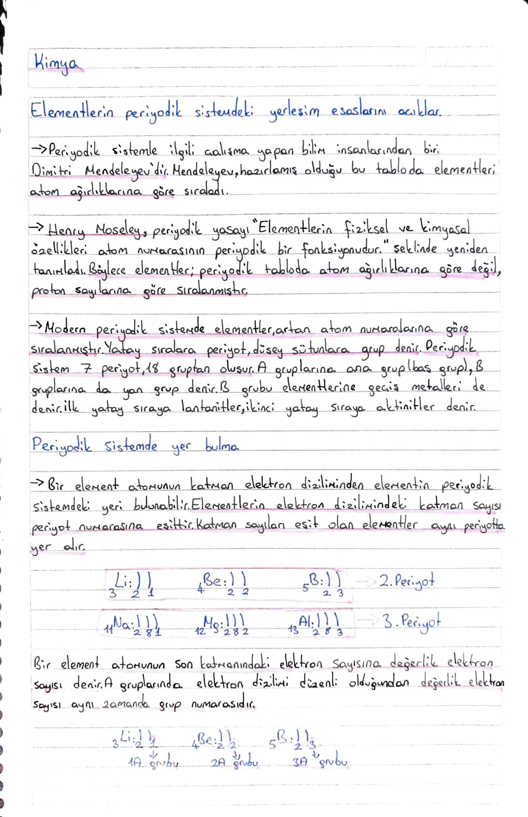 Kimya

Elementlerin periyodik sisteudeki yerleşim esaslarını açıklar.

→Periyodik sistemle ilgili çalışma yapan bilim insanlarından biri
Dim