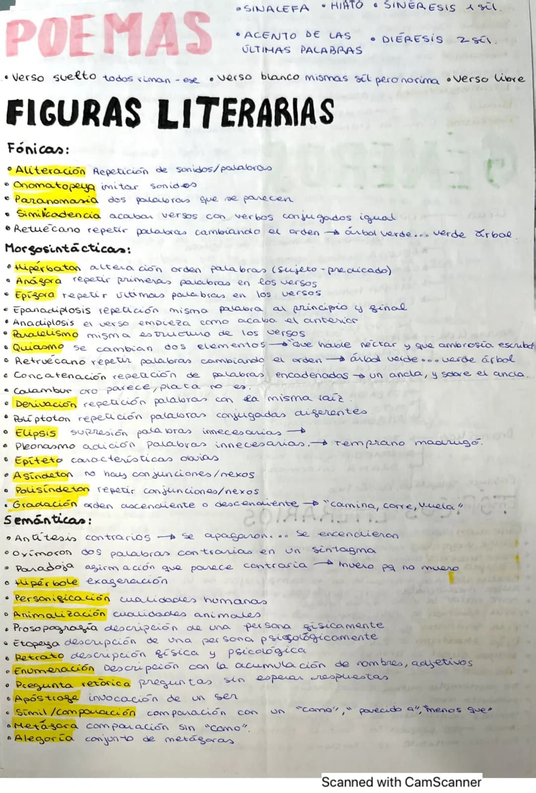 POEMAS

•SINALEFA • HIATO • SINERESIS oil.

• ACENTO DE LAS • DIERESIS 281.
ÚLTIMAS PALABRAS

• Verso suelto todos rimanese • Verso blanco m