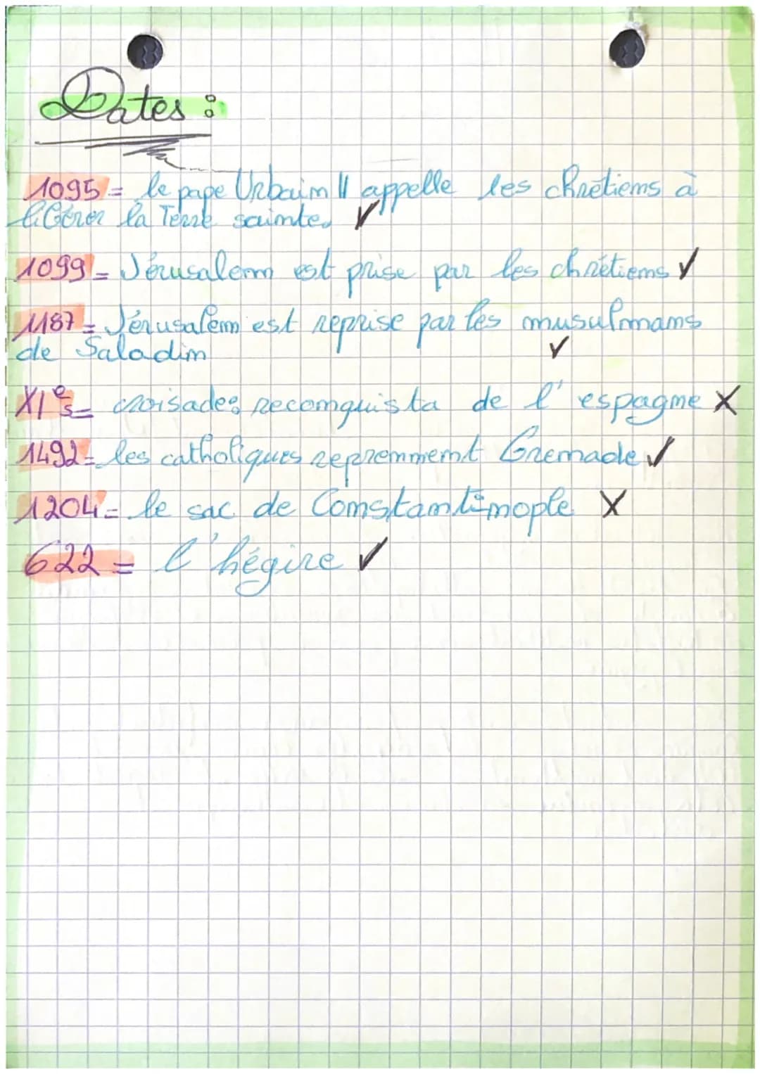 # Histoire

CROISADES

Em 1095, le ampe Usbain 11 appelle (depnice
Clermont) les chrétiens à libérer la tare sante qui
lest alors aux mains 