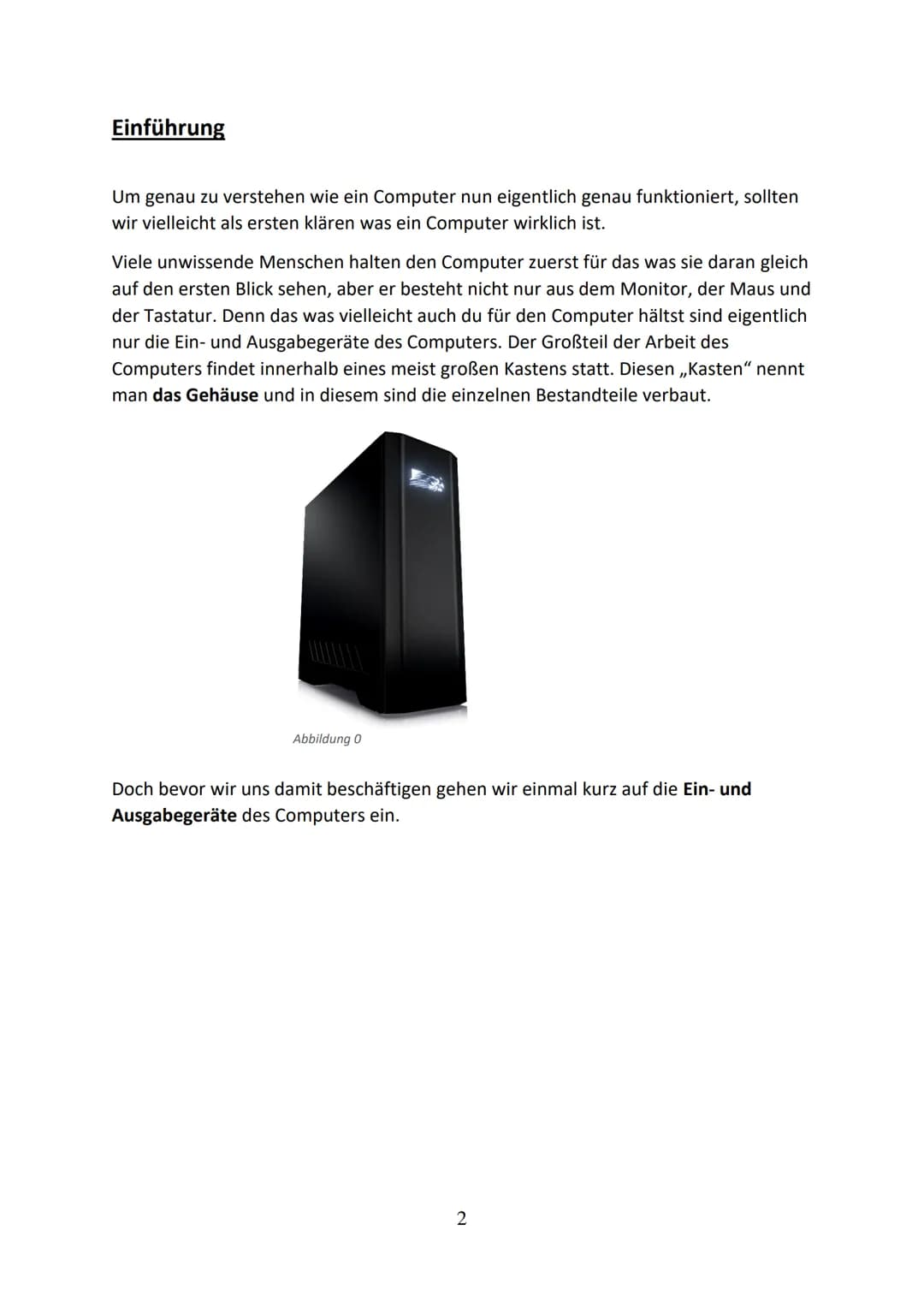 # Was ist ein Computer?

A. M. O. Inhalt
Einführung ........................................................................................