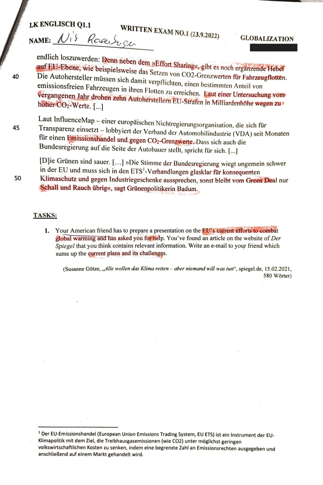 LK ENGLISCH Q1.1
WRITTEN EXAM NO.1 (23.9.2022)
GLOBALIZATION
NAME: Uts Reserbeger

KLAUSURTEIL A:

How We Broke the World
Greed and globaliz