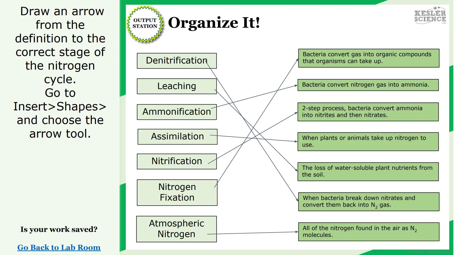 KESLER
SCIENCE

The Lab Room
Nitrogen
Cycle

Challenge It!

Watch It!
Read It!

Write It!
Assess It!

Research It!
Explore It!

Organize It!