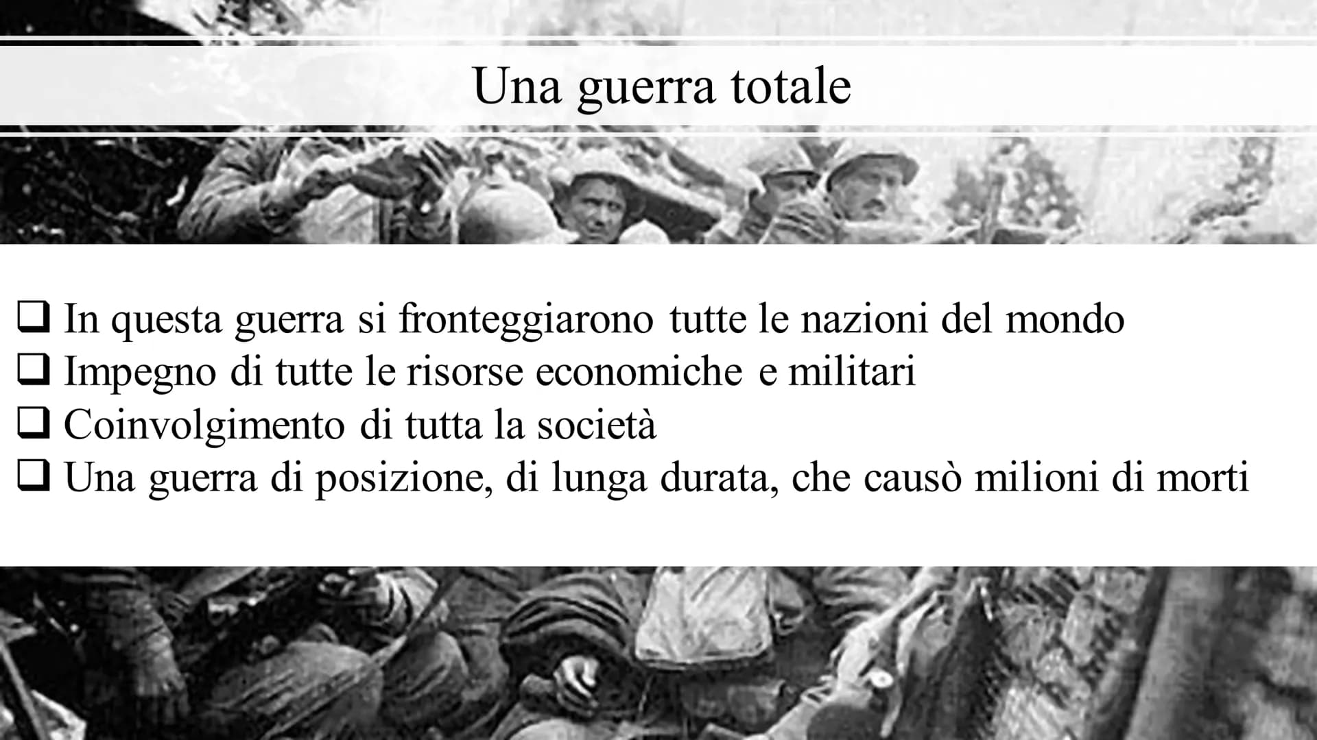 # PRIMA GUERRA MONDIALE

La Grande Guerra Le cause della Prima Guerra Mondiale:

*   Assassinio erede al trono d'Austria da uno studente ser