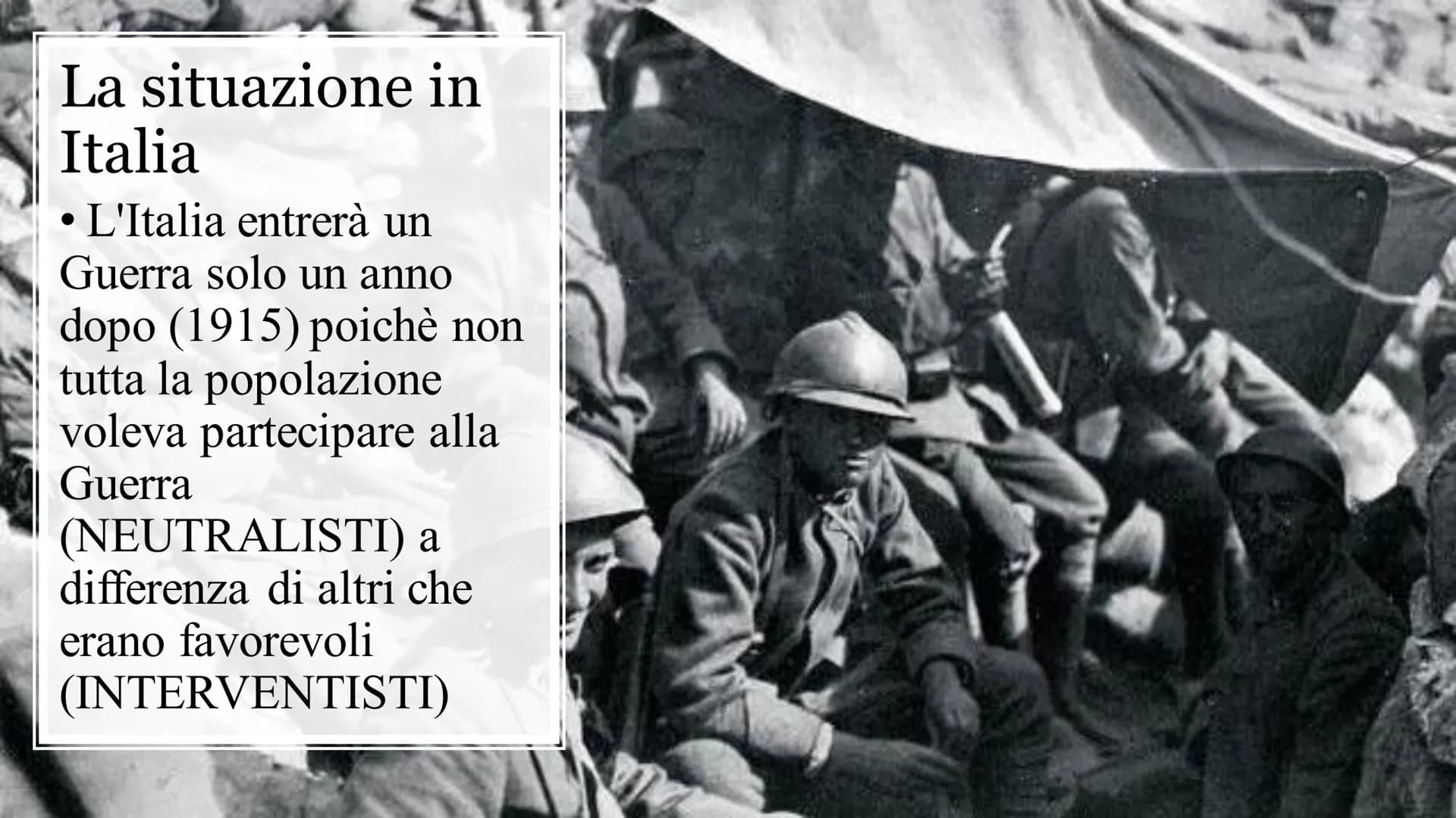 # PRIMA GUERRA MONDIALE

La Grande Guerra Le cause della Prima Guerra Mondiale:

*   Assassinio erede al trono d'Austria da uno studente ser