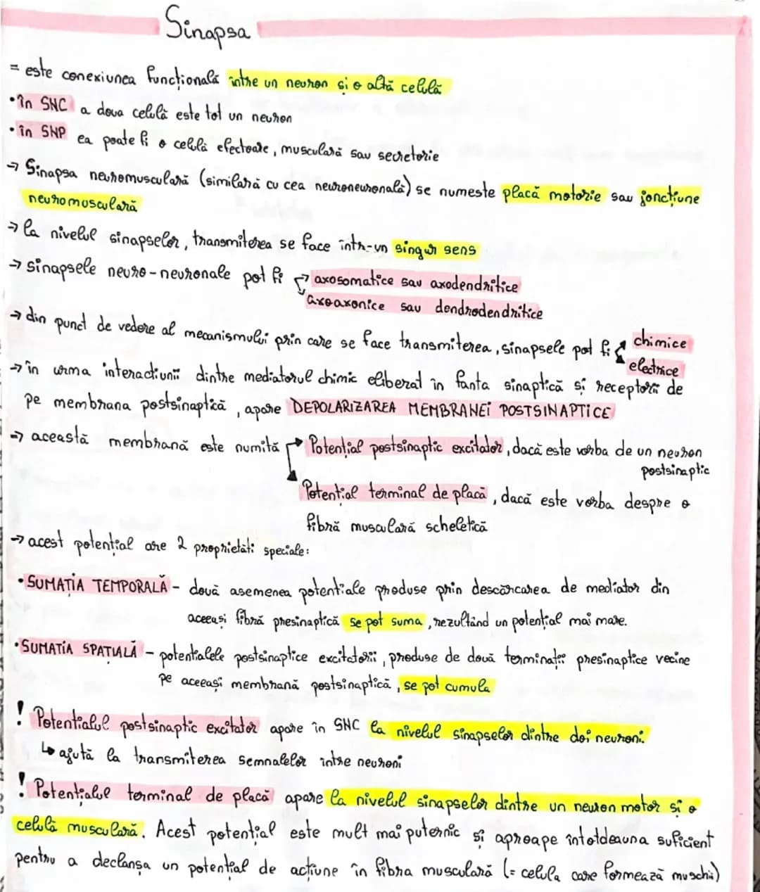 # Sinapsa

= este conexiunea funcțională între un neuron si o altă celula

*   În SNC a dova celulă este tot un neuron
*   în SNP ea poate f