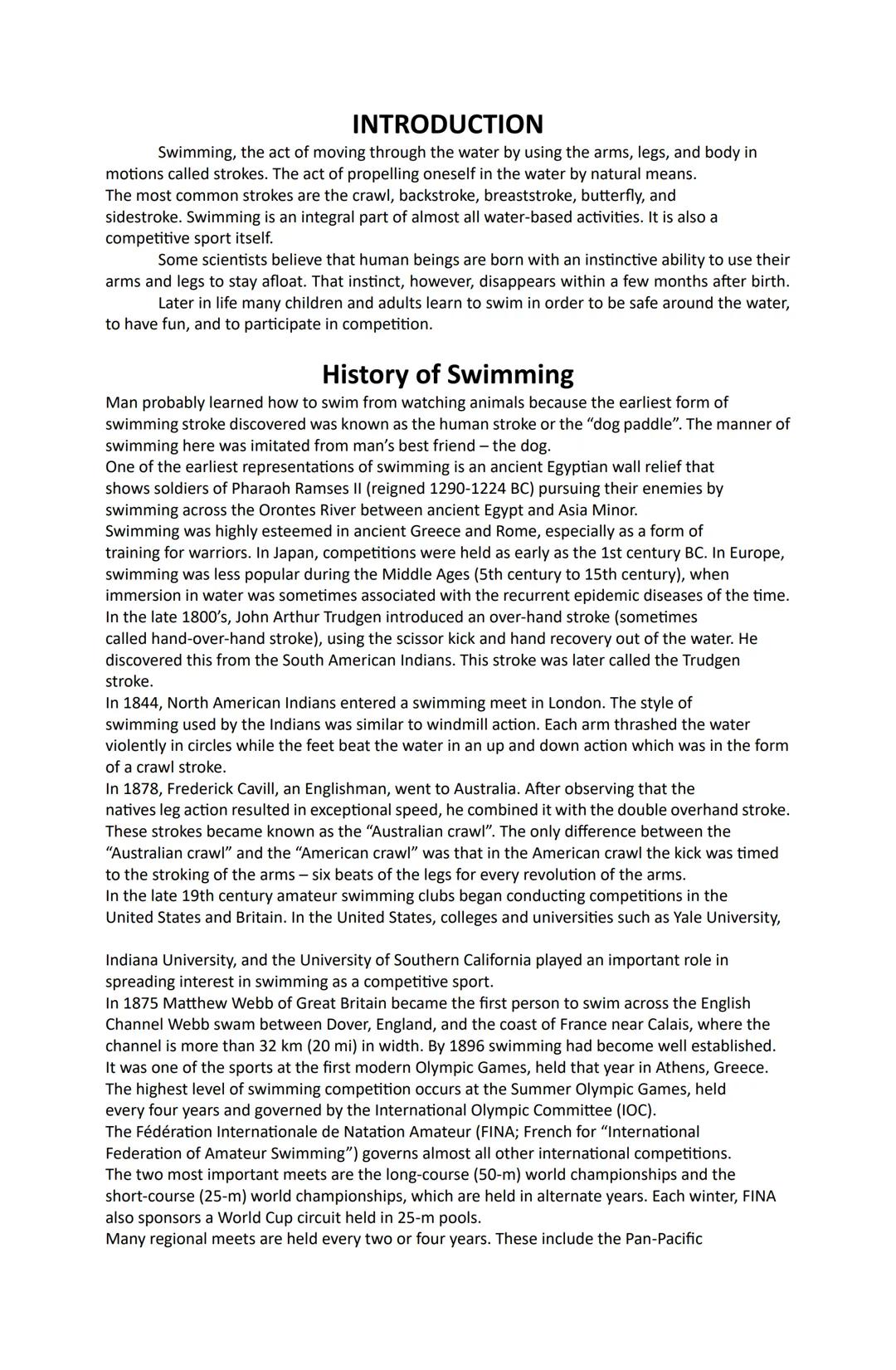 UNIVERSIDAD
DE ZAMBOANGA
SCHOOL OF
LIBERAL ARTS AND SCIENCES
MCMXLVIII
La Educacion es Libertad
2021
PATHFIT 3:
Aquatics
(Swimming) INTRODUC