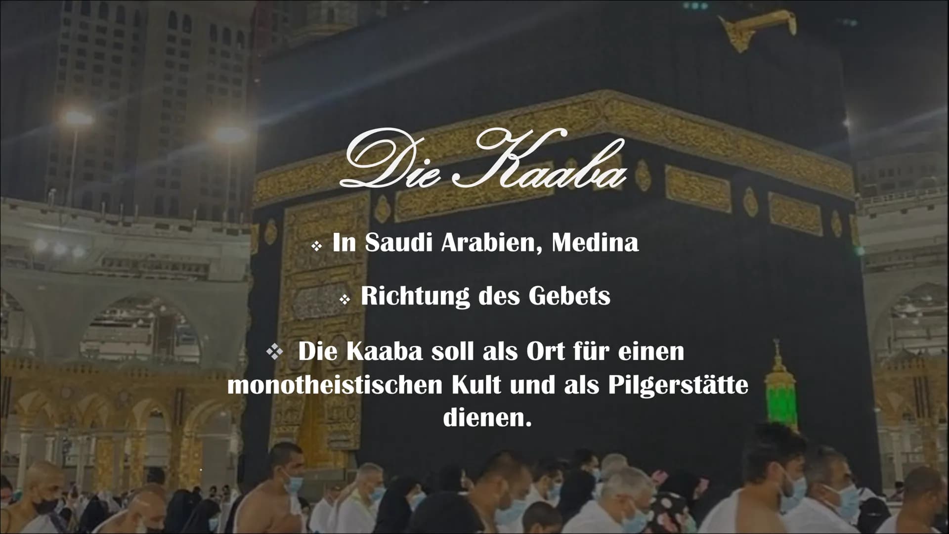 # Islam

Präsentation von Iman und Schagufta Inhaltsverzeichnis

* Die Geschichte und die Entstehung des
Islams
 * Unser Gott
* Die Prophete