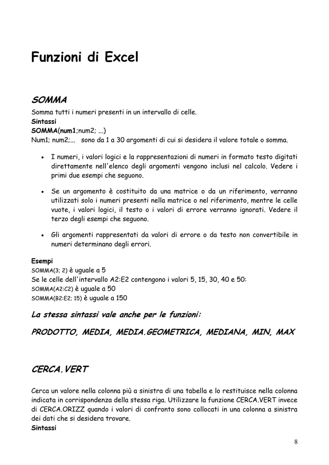 # DISPENSE (minime) DI EXCEL

1 # Operatori di calcolo delle formule

Gli operatori specificano il tipo di calcolo che si desidera eseguire 