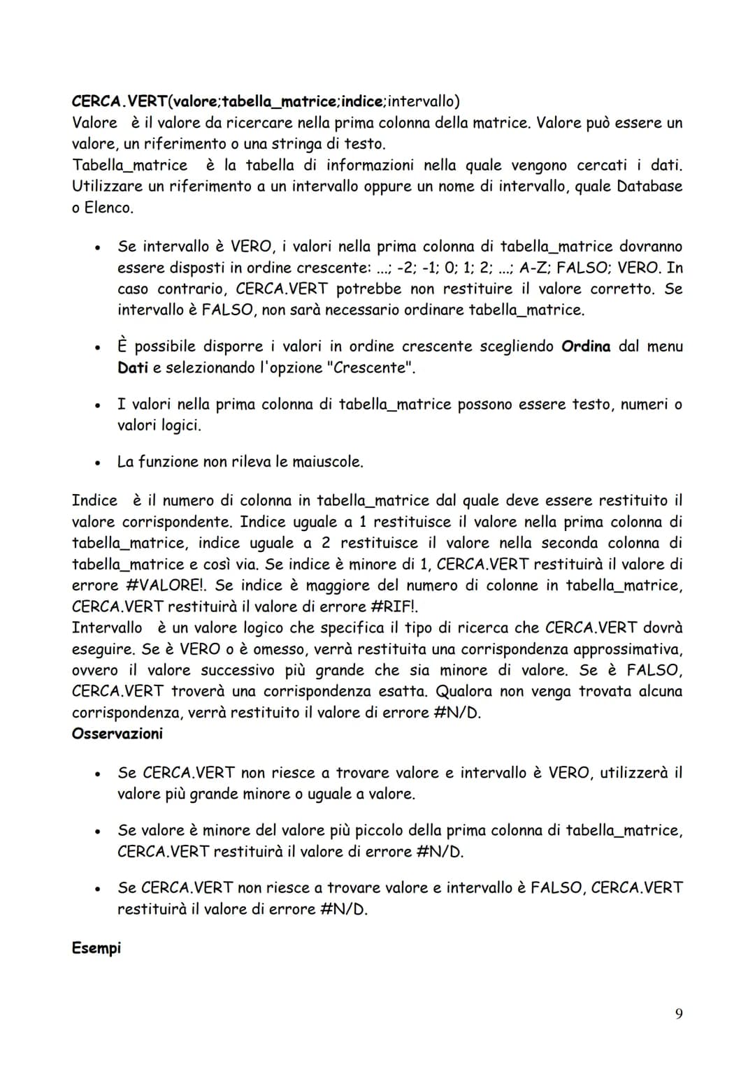 # DISPENSE (minime) DI EXCEL

1 # Operatori di calcolo delle formule

Gli operatori specificano il tipo di calcolo che si desidera eseguire 