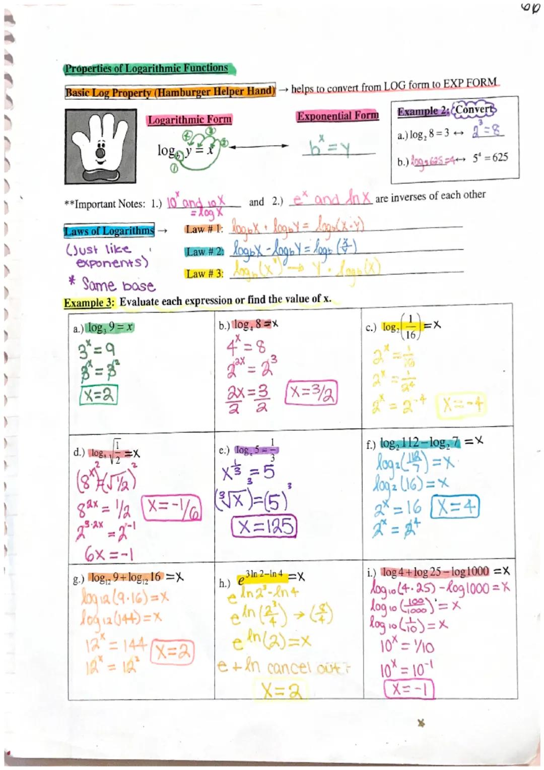65

5.2 - Exponential and Logarithmic Functions

Exponential/Logarithmic Functions and Their Characteristics

- exponential function→ a func