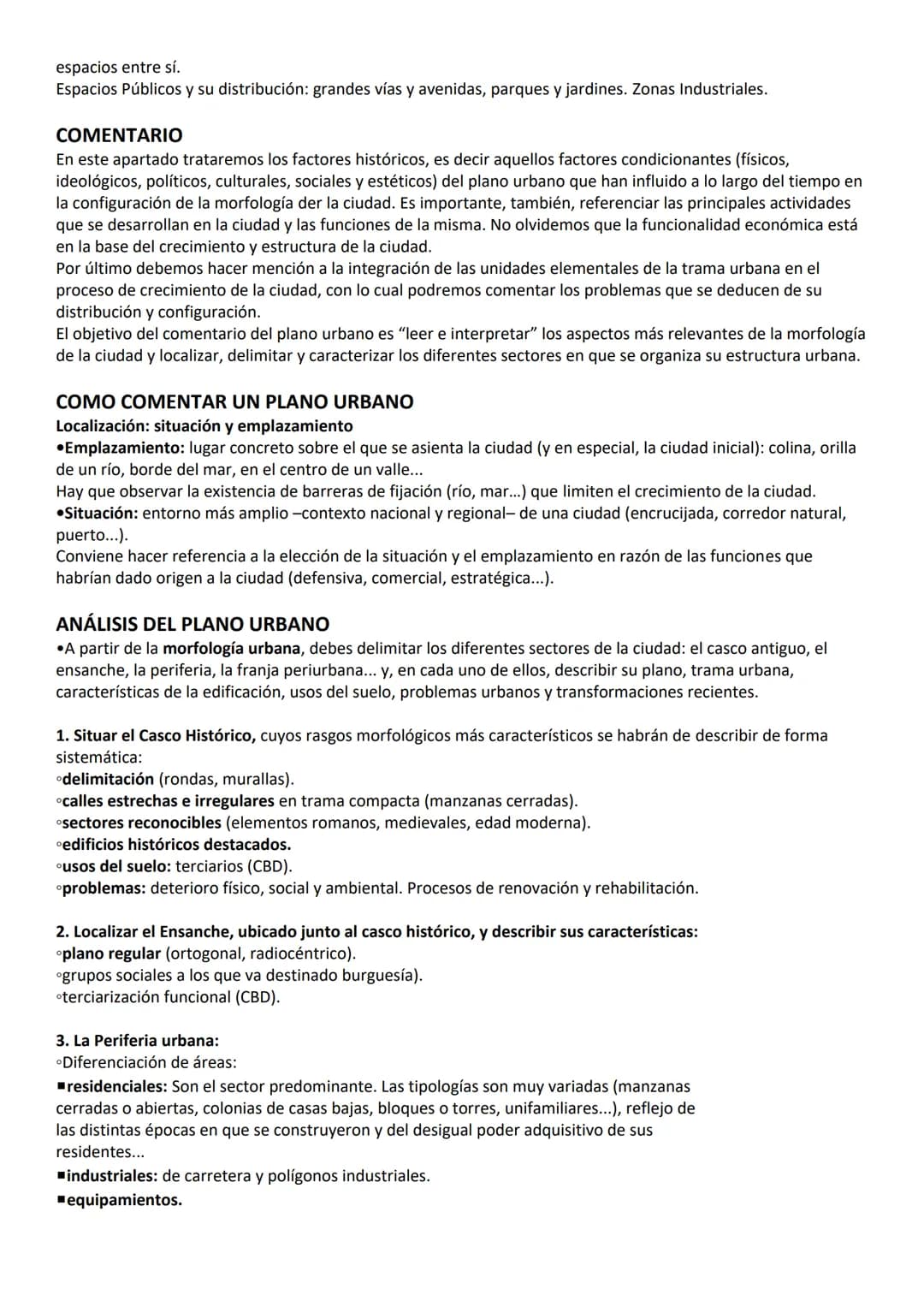 # COMO COMENTAR UN PLANO URBANO

PRESENTACIÓN

El plano urbano lo podemos definir como la representación gráfica a escala en donde se observ