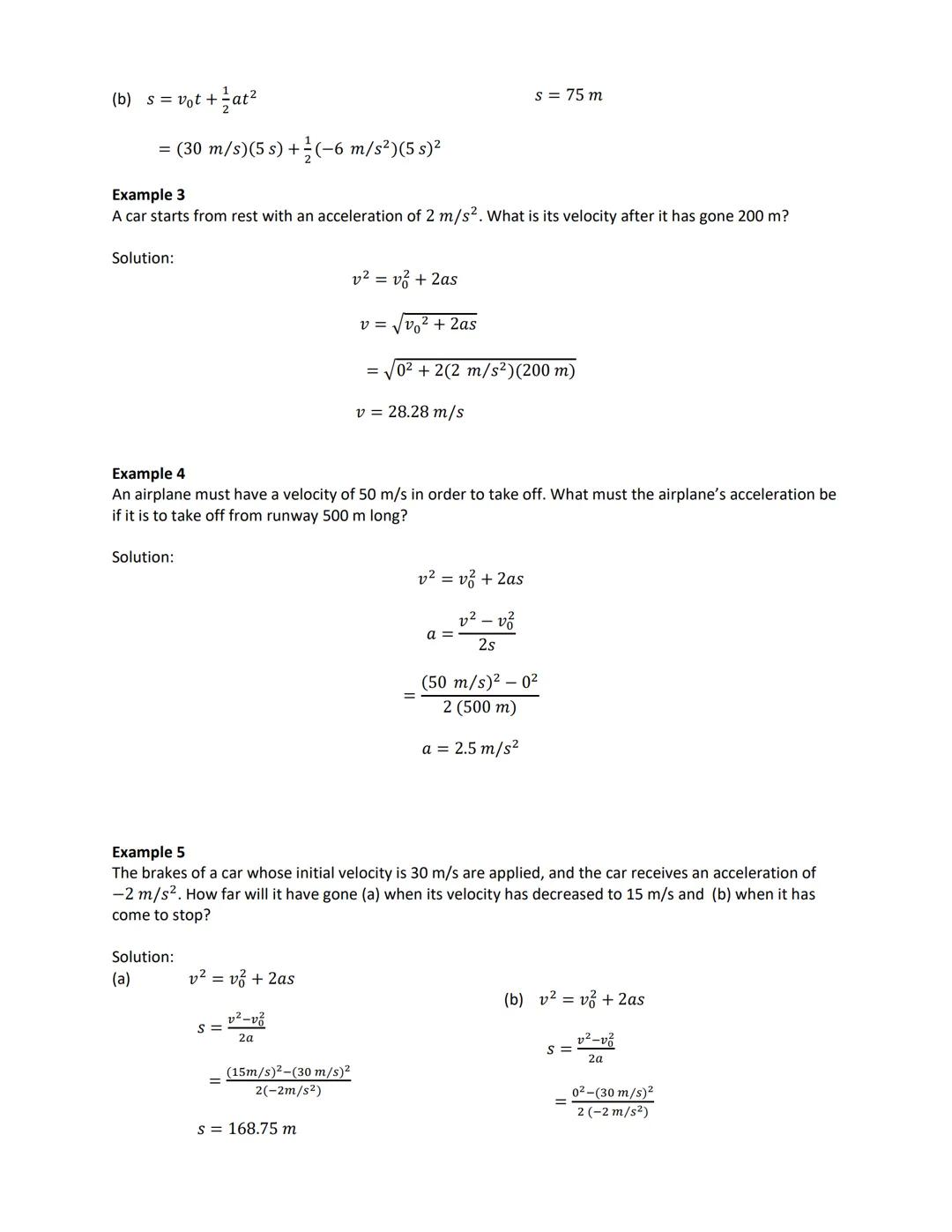 # Acceleration

A body whose velocity is changing is accelerated. A body is accelerated when its velocity is increasing,
decreasing or chang