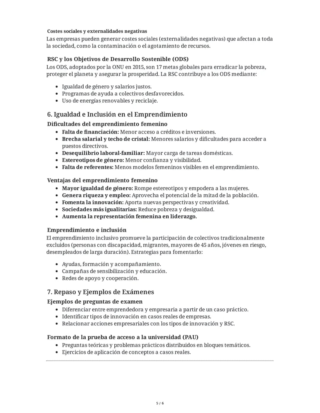 # Resumen Completo: Emprendimiento, Innovación y
Responsabilidad Social

1. El Empresariado y las Personas Emprendedoras

¿Qué es una person