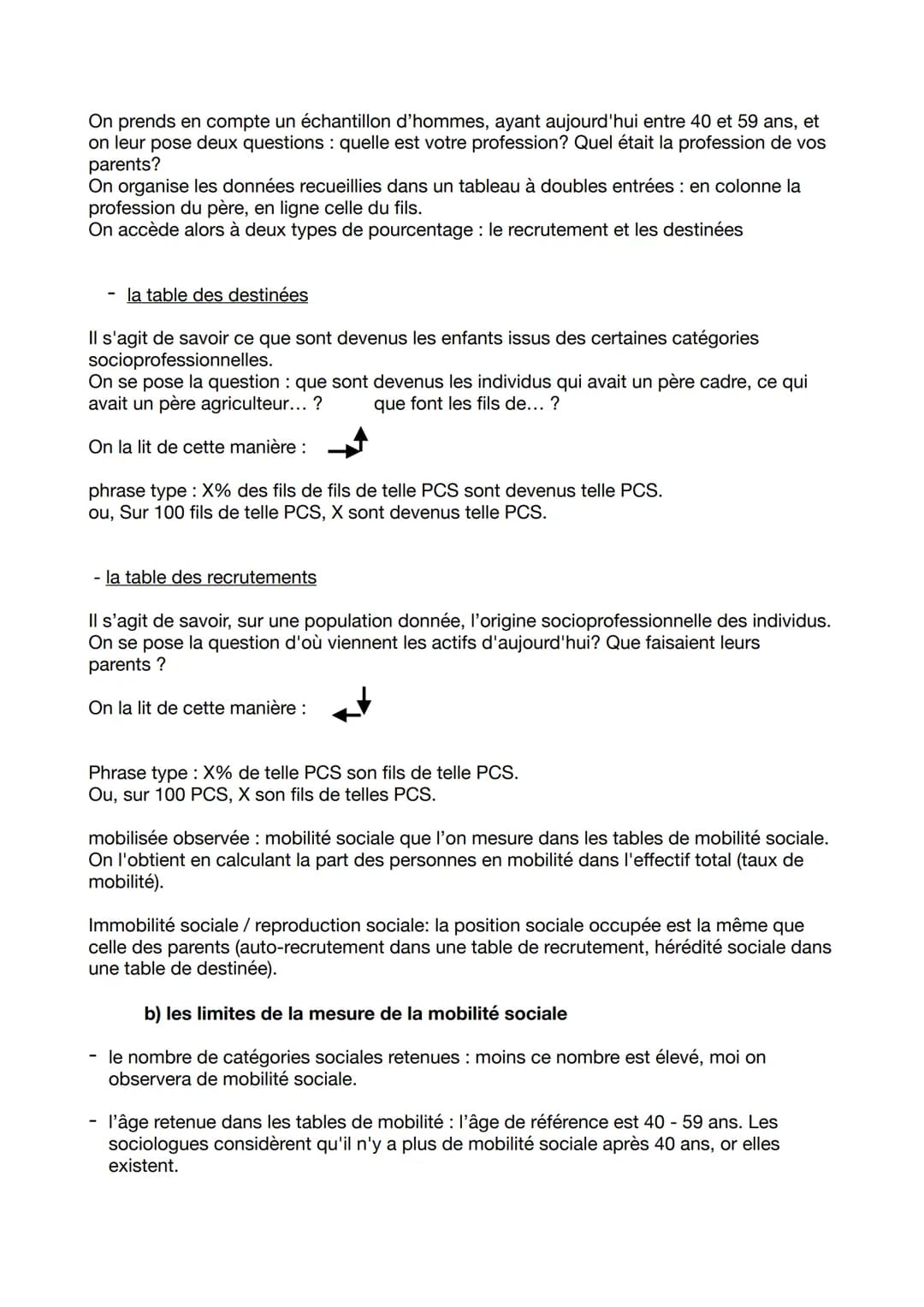 SES - chapitre 4 - la Mobilité sociale

immobilité sociale / reproduction sociale: transmission d'une même position sociale
d'une génération