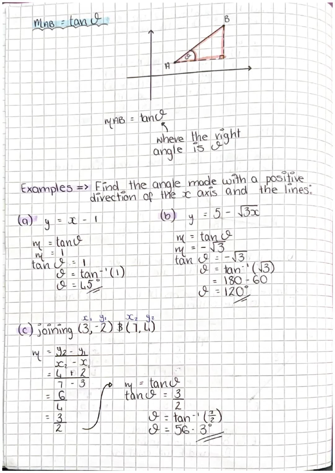 # Equation of a straight line

To find the equation of a straight line we need:

4
B

Π
A (x2-x)

gradient
point

(42-41)

x

Gradient formu