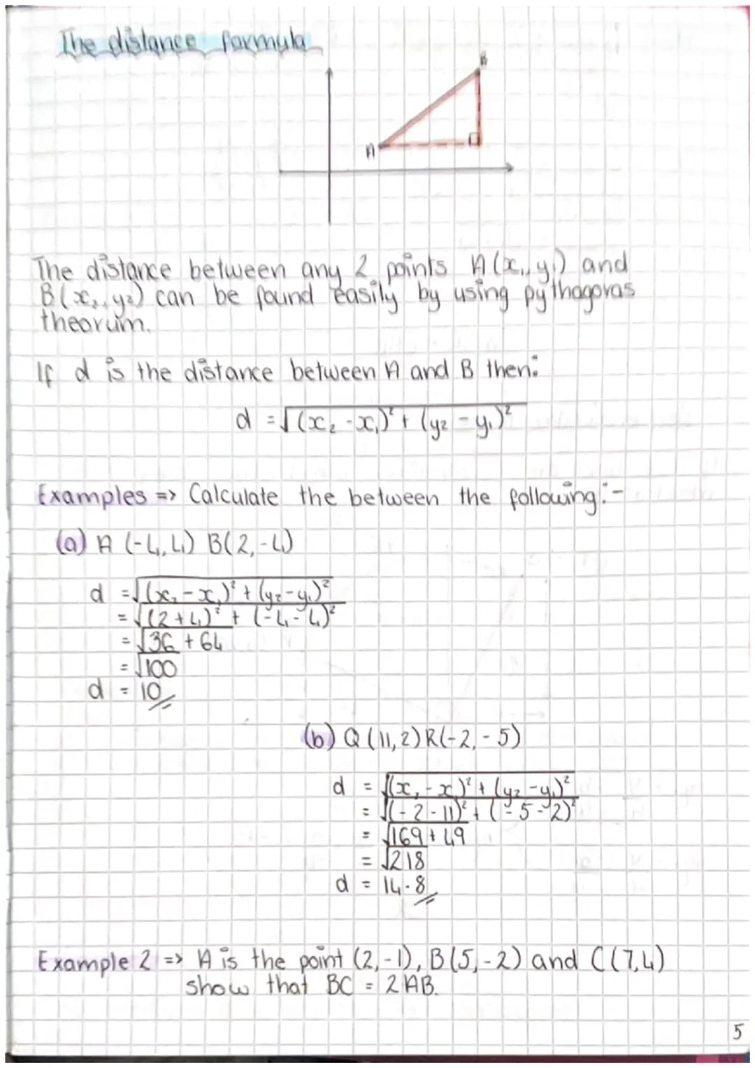 # Equation of a straight line

To find the equation of a straight line we need:

4
B

Π
A (x2-x)

gradient
point

(42-41)

x

Gradient formu