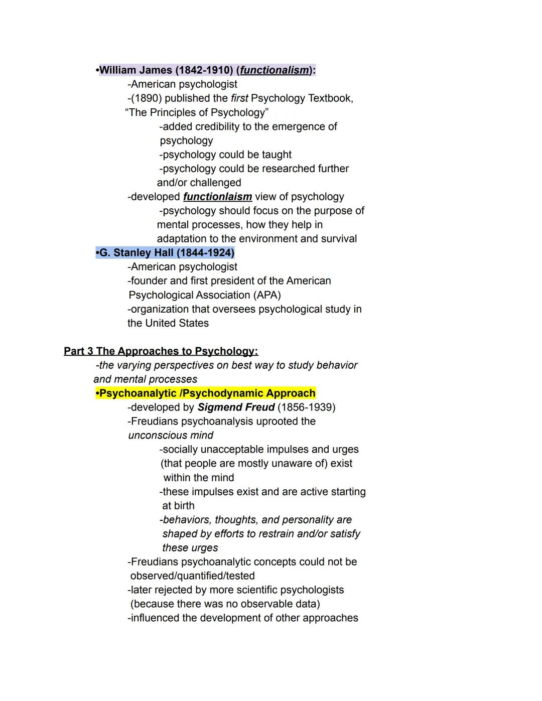 AP Psychology Unit 1 Part 1-7

Part 1: The Scientific Foundations of Psychology:
•psychology- the scientific study of behavior and
mental pr