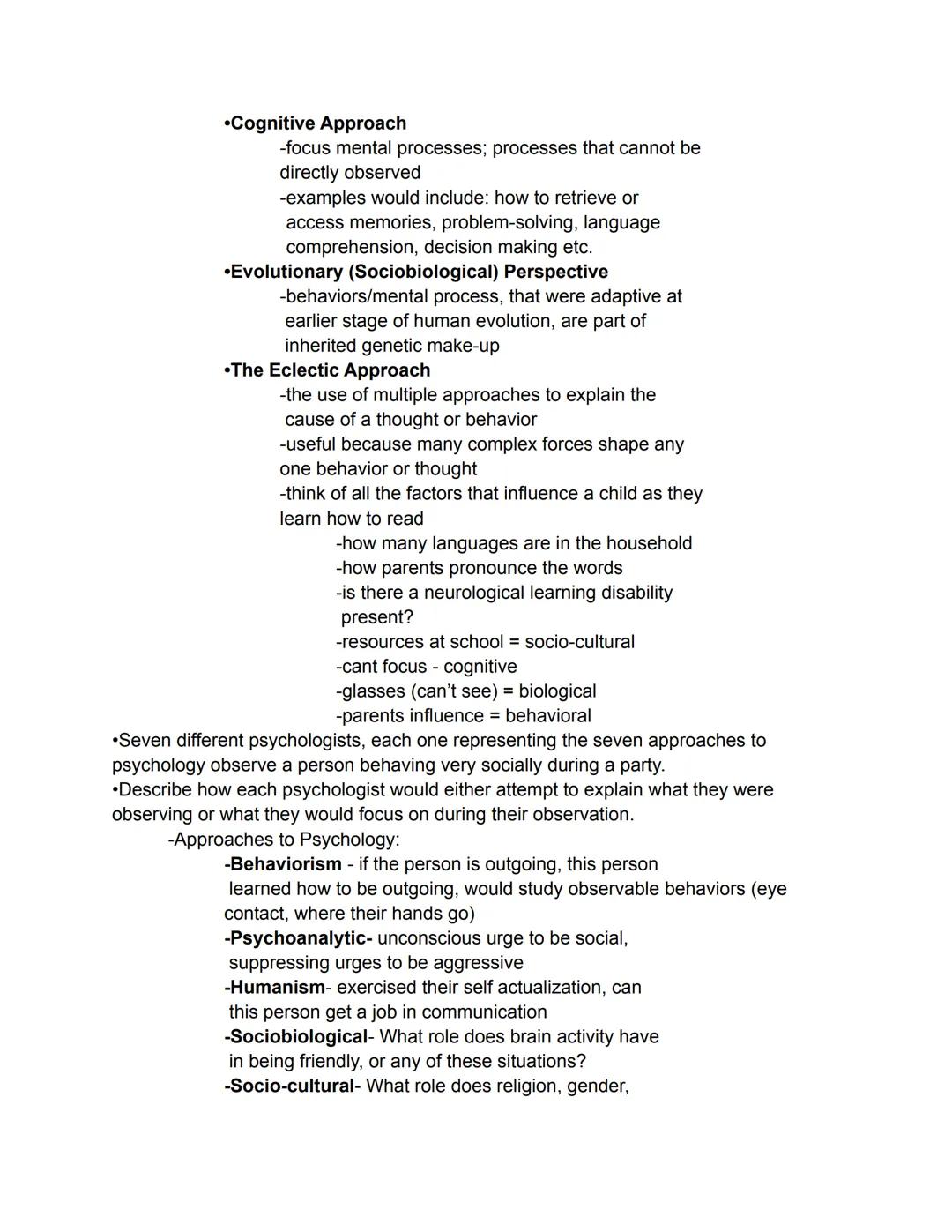 AP Psychology Unit 1 Part 1-7

Part 1: The Scientific Foundations of Psychology:
•psychology- the scientific study of behavior and
mental pr