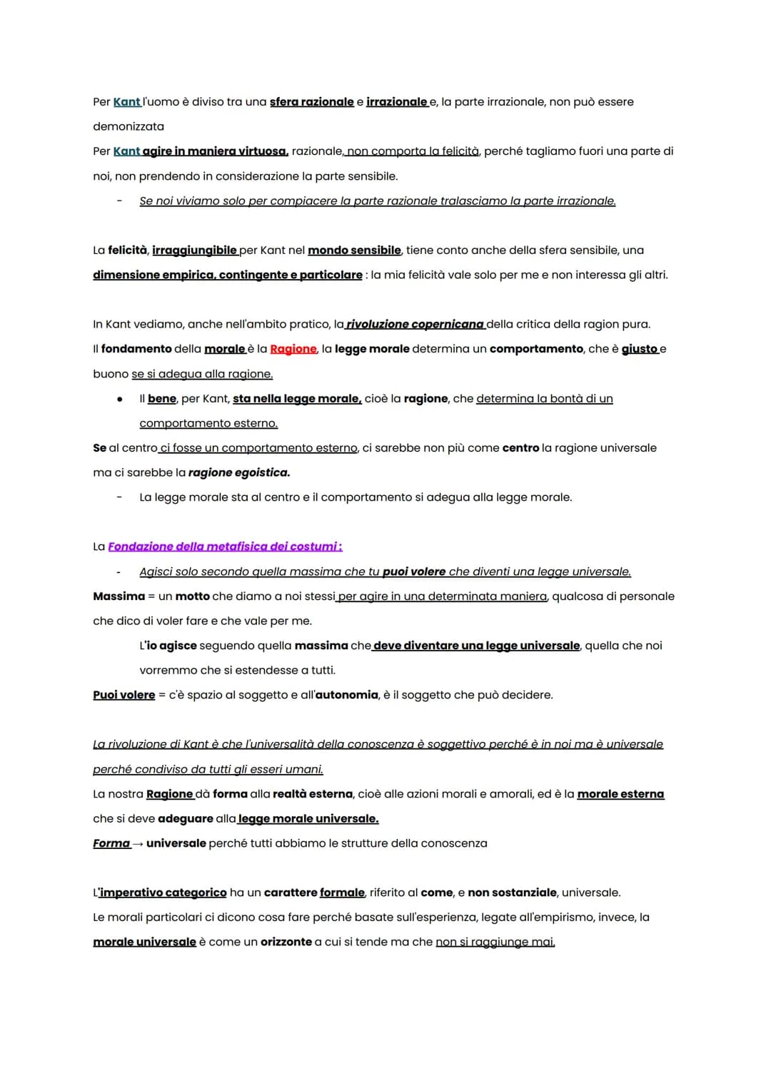 # Critica della Ragion Pratica (critica della ragione pura pratica)

In quest'opera l'obiettivo di Kant è quello di fondare una Legge Morale