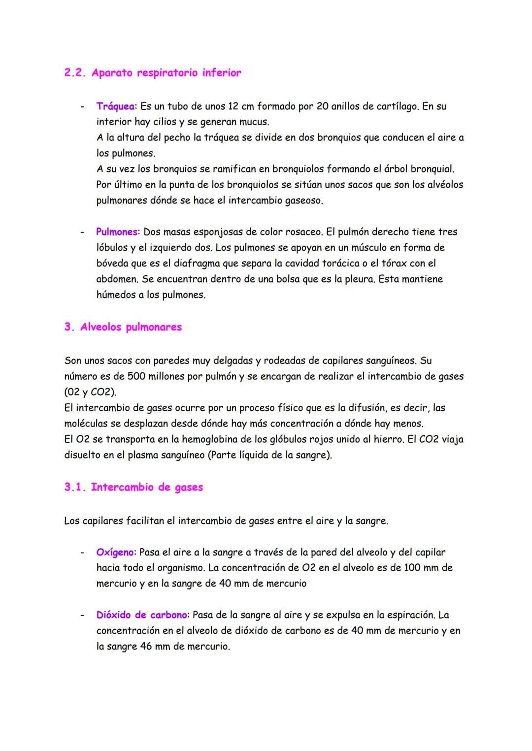 # EL APARATO RESPIRATORIO

1. Introducción

El aparato respiratorio es el encargado de suministrar nutrientes gaseosos (02) y de
eliminar lo