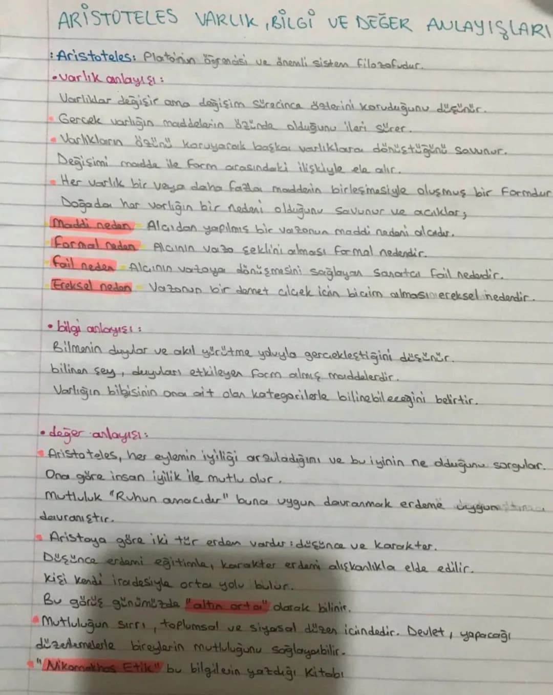 ARISTOTELES VARLIK, BİLGİ VE DEĞER ANLAYIŞLARI

: Aristoteles: Platoinun öğrencisi ve önemli sistem filozofudur.

•varlık anlayışı:
Varlıkla