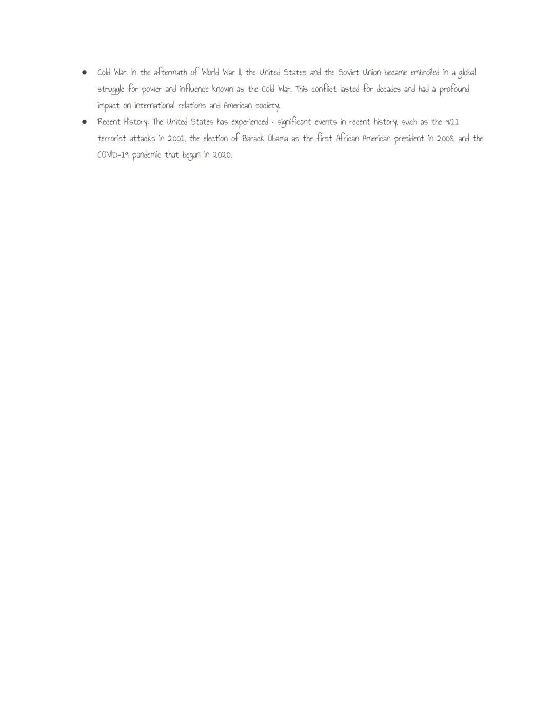 U.S. History Key Events:

- Colonial America: In the early 1600s, the British established 13 colonies in what is now the eastern United Stat