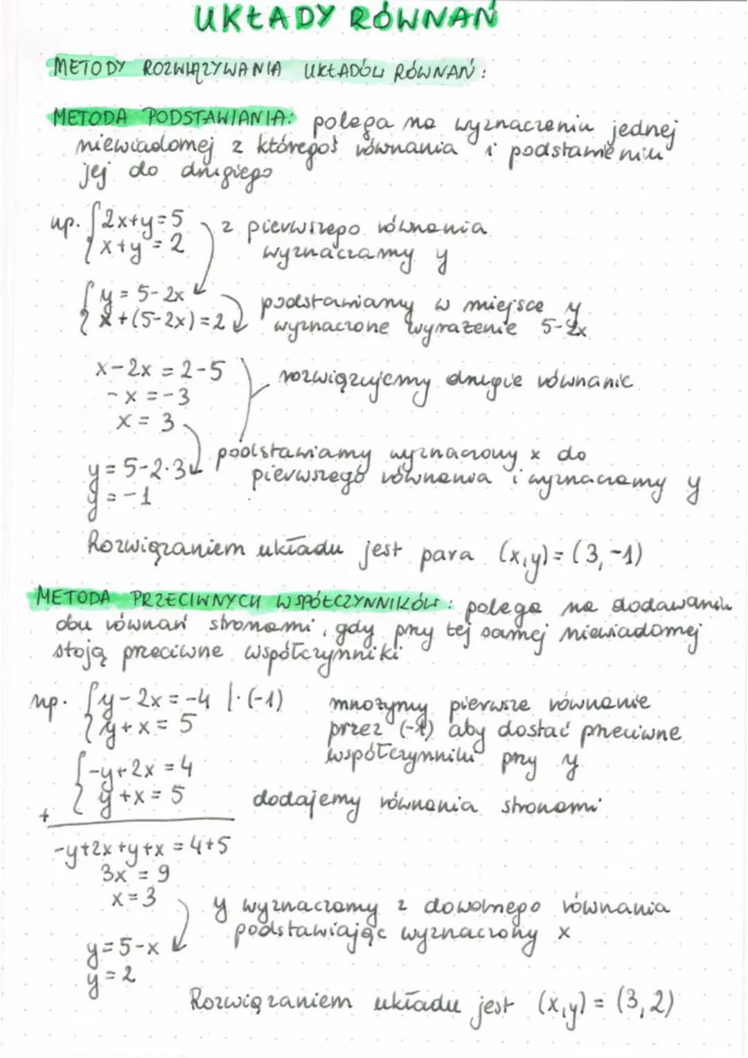 # UKŁADY RONNAN

ROWNANIE PIERWSZEGO STOPNIA 2 dinema merriadomymi x i y

$ax + by = c$

a ib nie są równocześnie zevami
a, b, c - współczyn