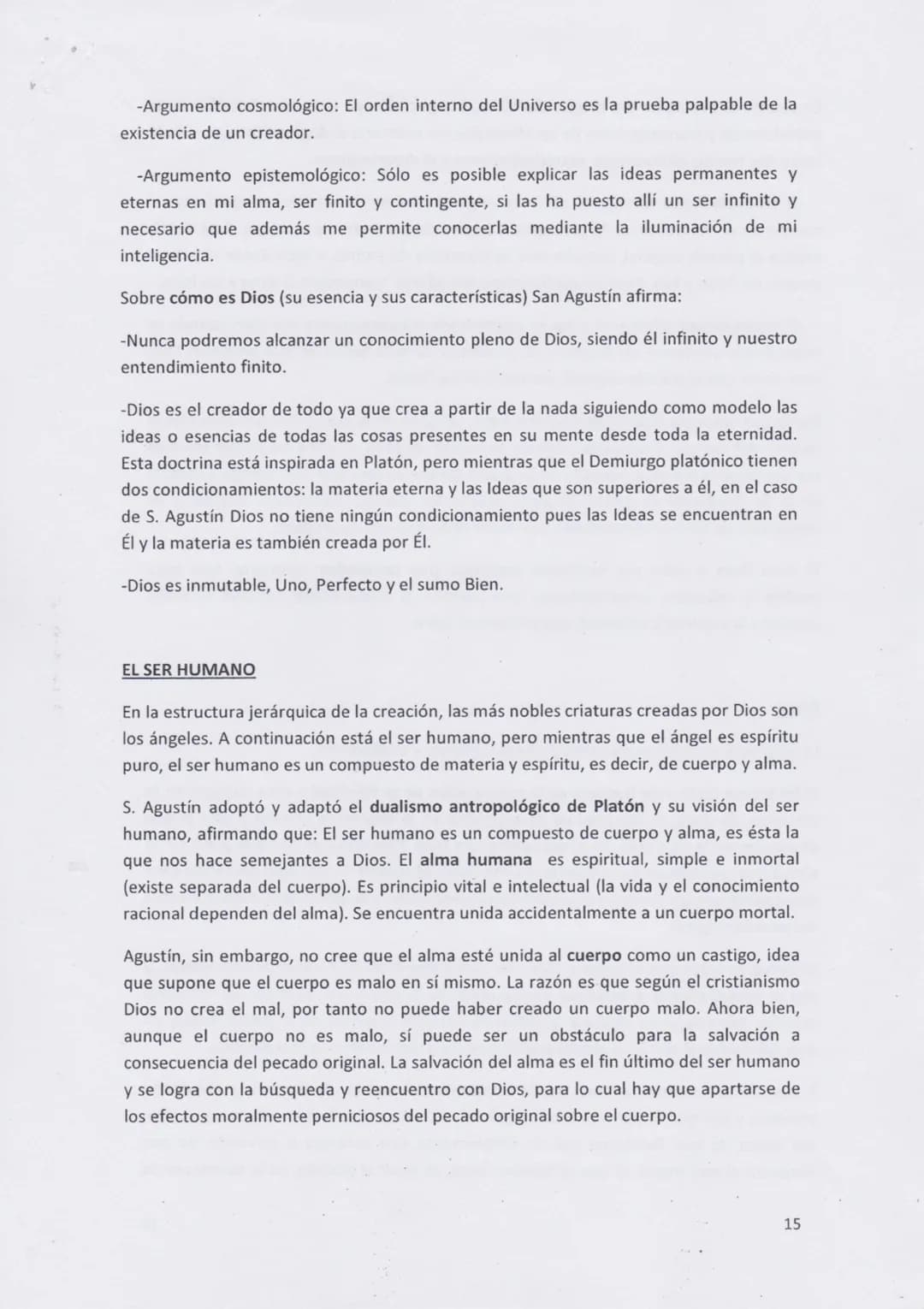 PENSAMIENTO DE S. AGUSTÍN (354-430 d. C.)
S. Agustín es el principal representante de la Patrística y su obra supone una admirable
aproximac