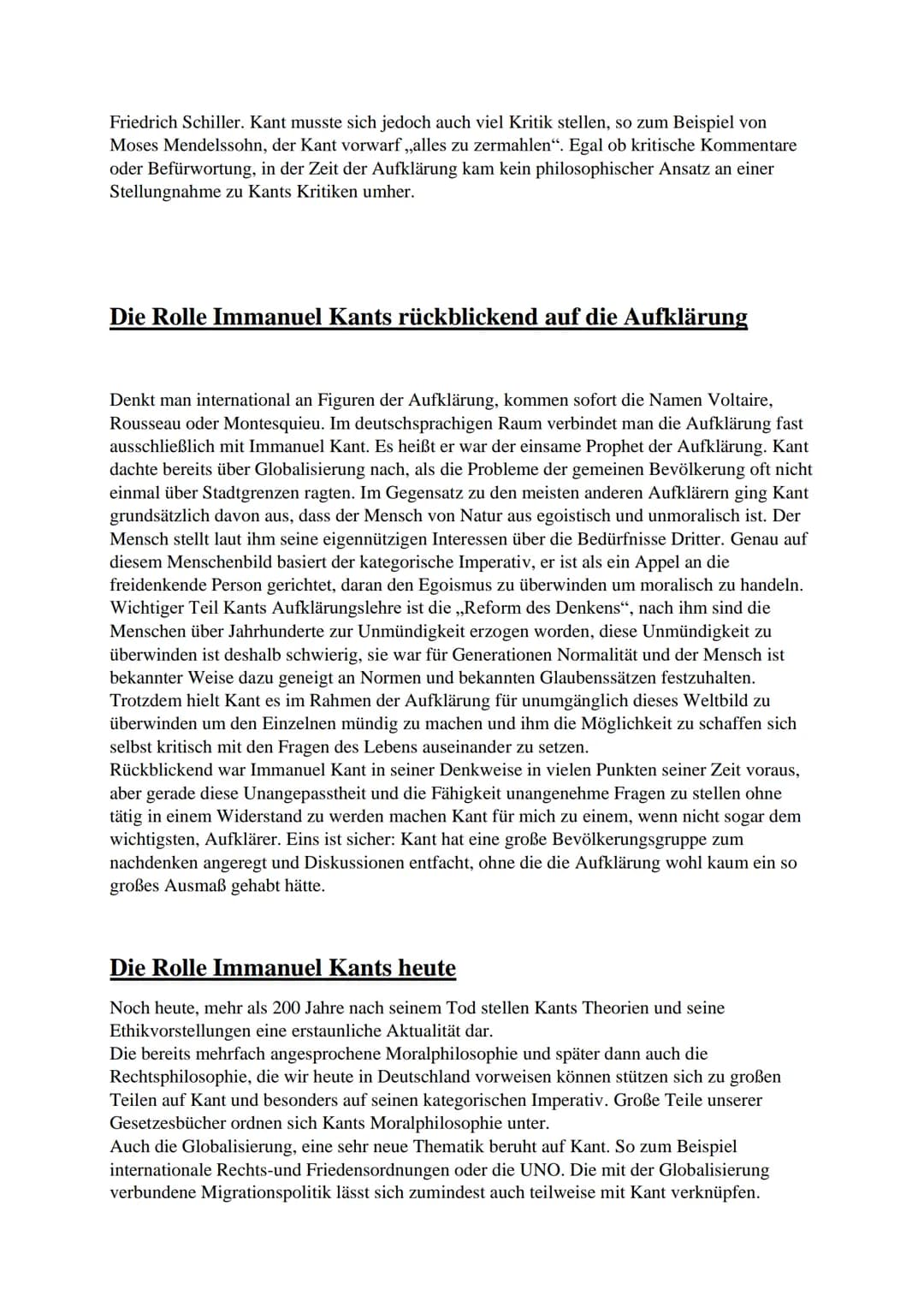 # Kant als Aufklärer

Sarah Beranek MSS 11

GK Geschichte Inhaltsangabe

1. Biographie des Immanuel Kant
2. Kants Denkweisen
3. Kants Kritik