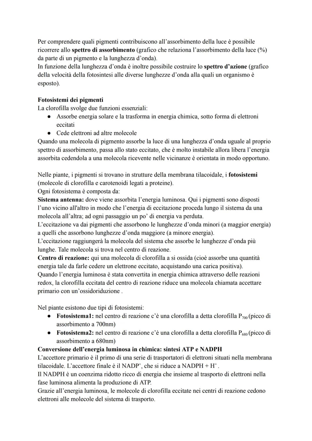 # FOTOSINTESI

È un processo anabolico che permette di catturare l'energia luminosa e di usarla per
sintetizzare carboidrati.

Gli organismi