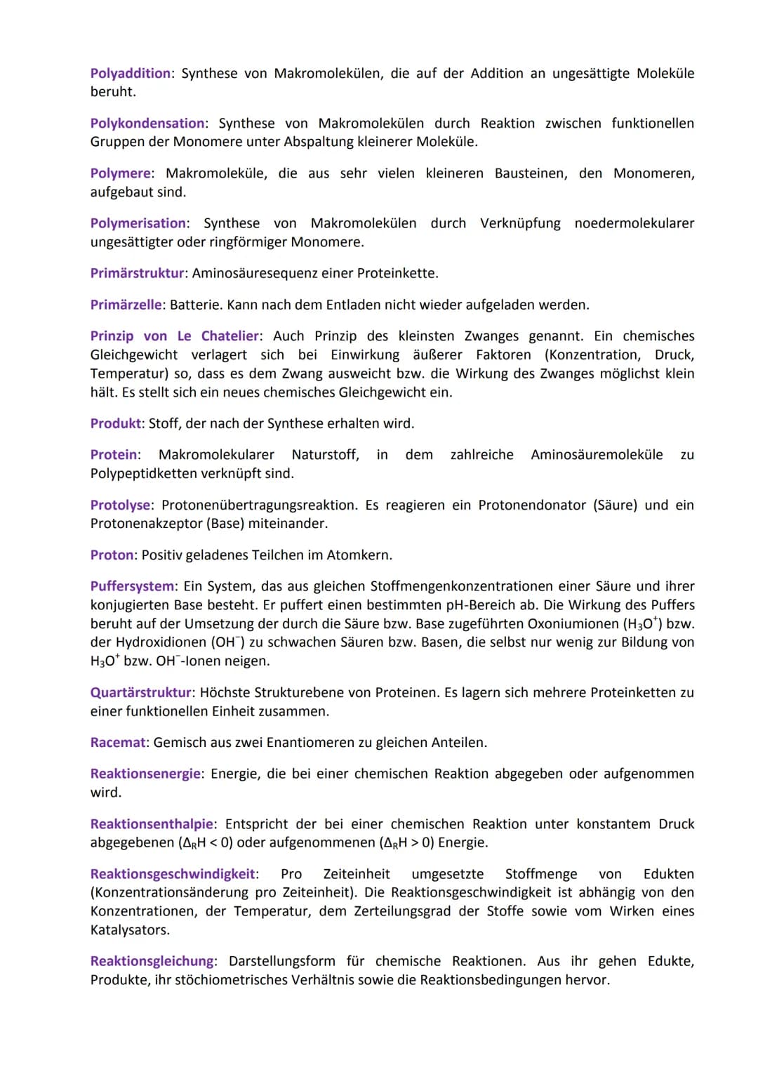 # Glossar: Fachbegriffe aus der Chemie

Das Glossar enthält (so gut wie) alle Fachbegriffe, die man vom Anfangsunterricht der Chemie bis
zum