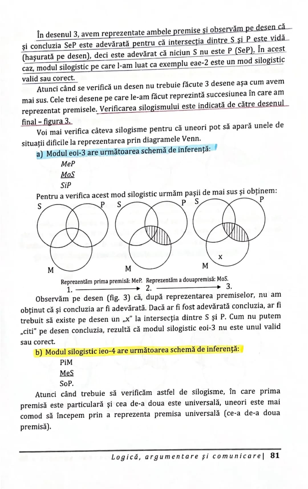4.3.3.1. Reprezentarea propozițiilor categorice prin metoda
diagramelor Euler şi prin metoda diagramelor Venn

Propozițiile categorice sunt 