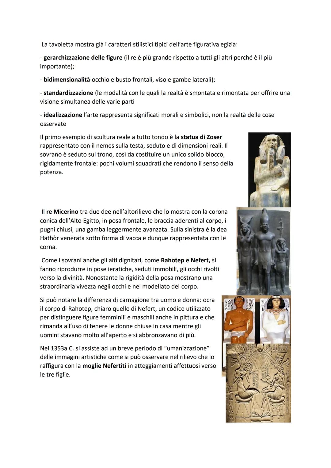 # L'arte egizia

Per circa 3 millenni (dal 2800 a.C. fino alla conquista romana) ha mantenuto caratteristiche
proprie, autonome e ben ricono