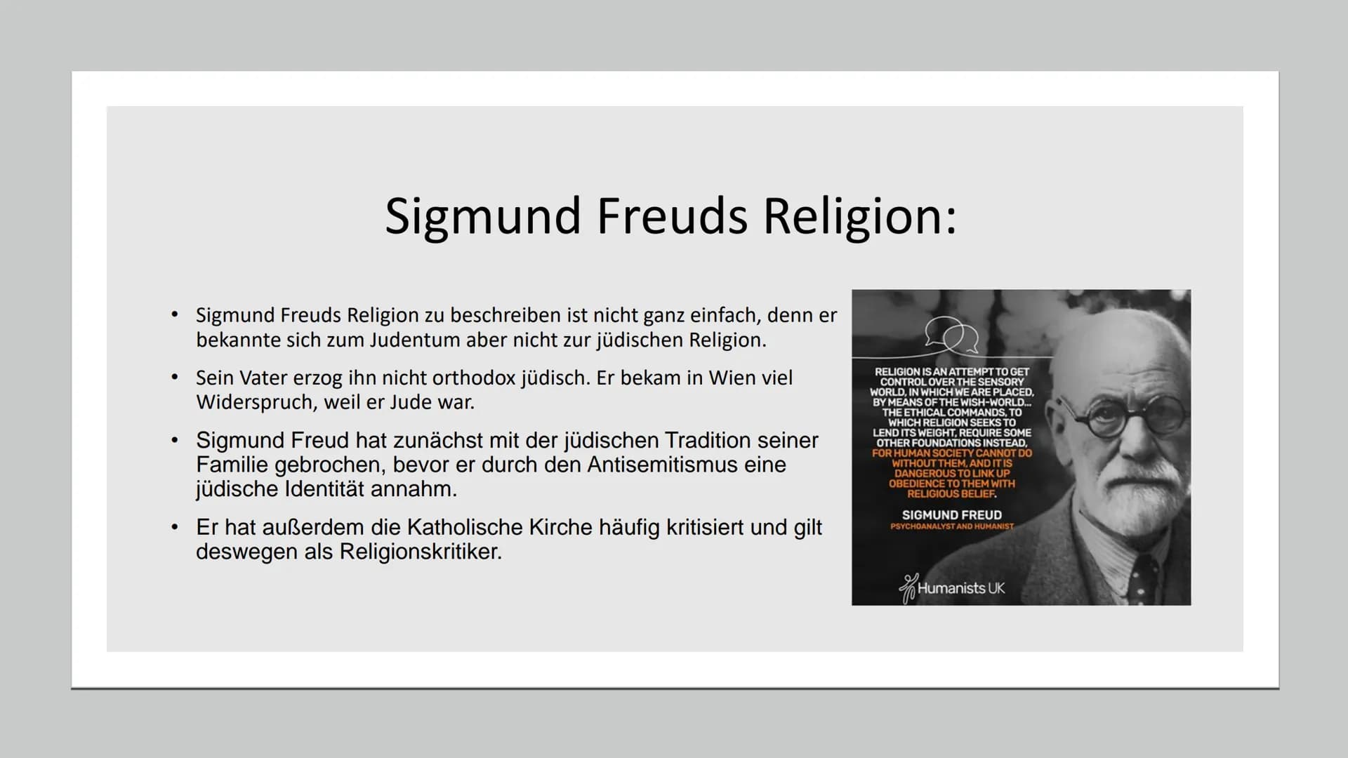 # Sigmund Freud

Wer ist Sigmund Freud; Lebenslauf; „Was hat ihn berühmt gemacht?"; Das Strukturmodell der
Psyche; Psychoanalyse; Sigmund Fr