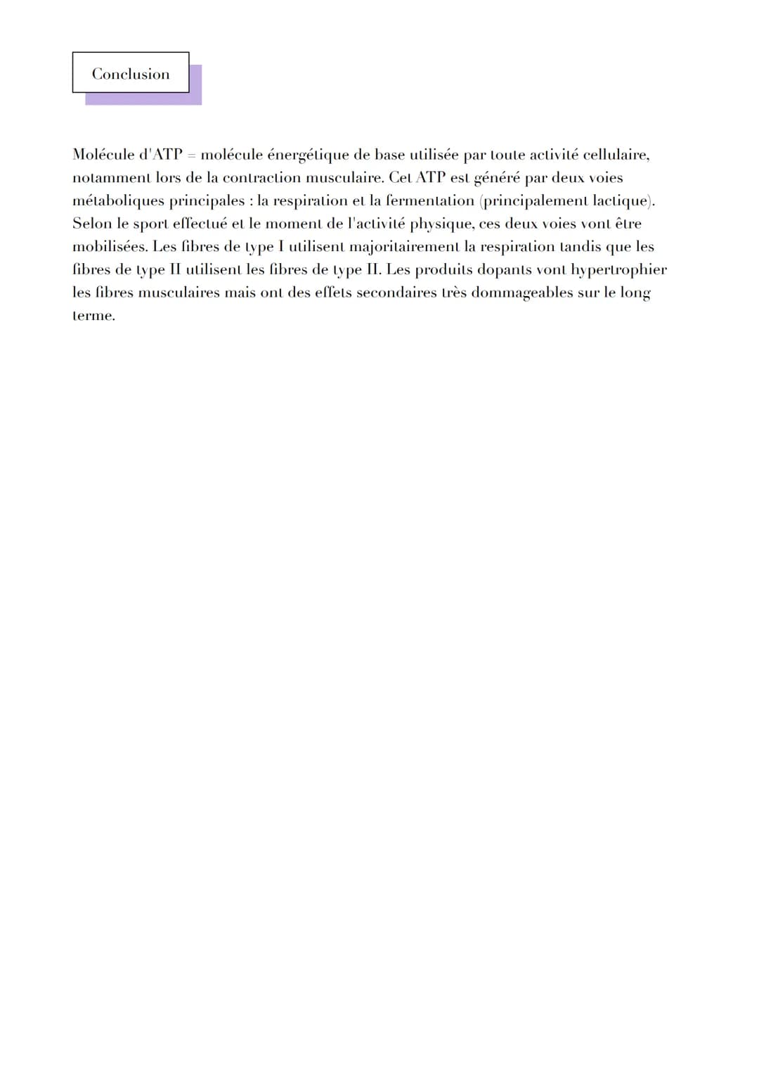 Pb

L'ORIGINE DE LATP

Par quels mécanismes sont générées les molécules d'ATP, notamment
nécessaire à la contraction musculaire ?

L'ATP, un