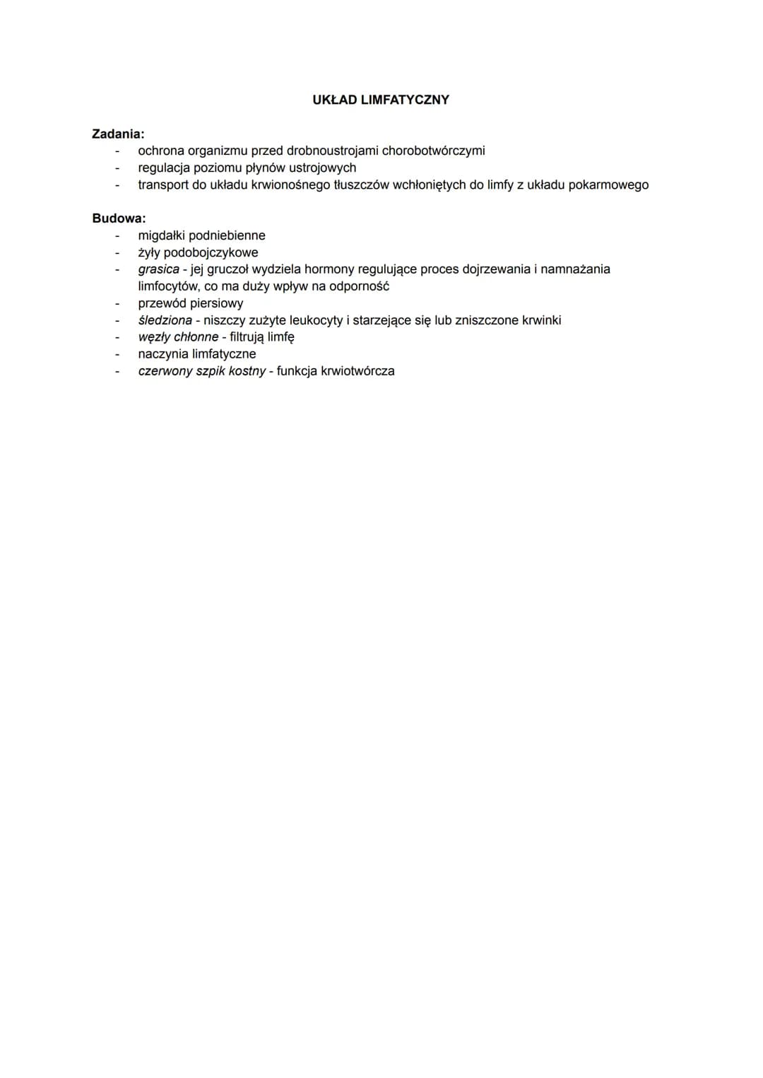 SPRAWDZIAN BIOLOGIA - UKŁAD KRĄŻENIA

Układ krążenia składa się z:
- układu krwionośnego (zamknięty)
- układu limfatycznego

Funkcje krwi:
-