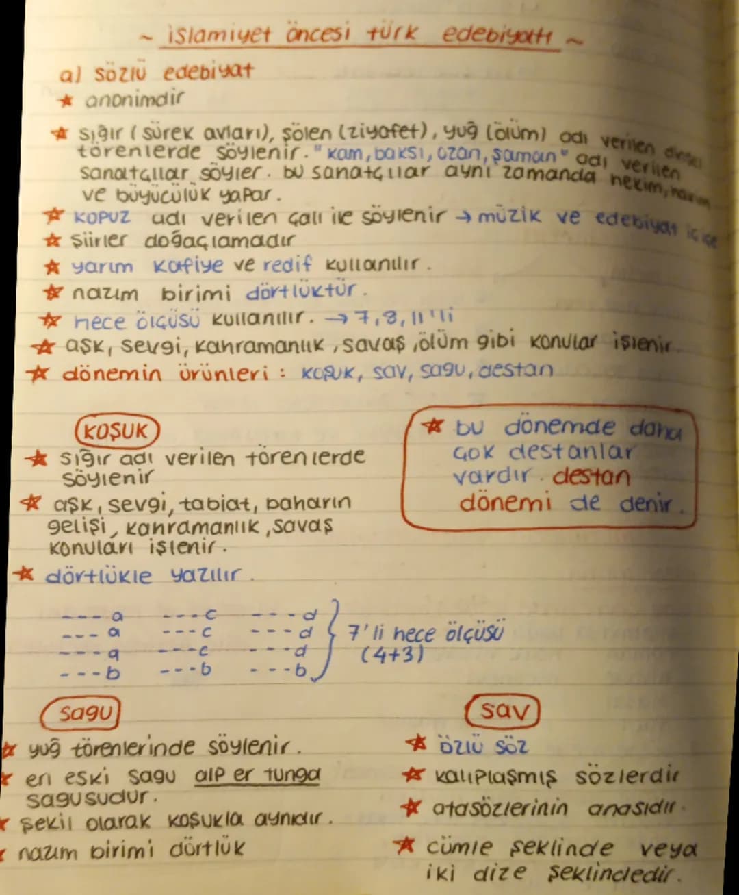~ islamiyet öncesi türk edebiyatı ~
al sözlü edebiyat
★ anonimdir
★ sığır (surek avları), solen (ziyafet), yuğ (ölum) odi verilen dinsel
tör