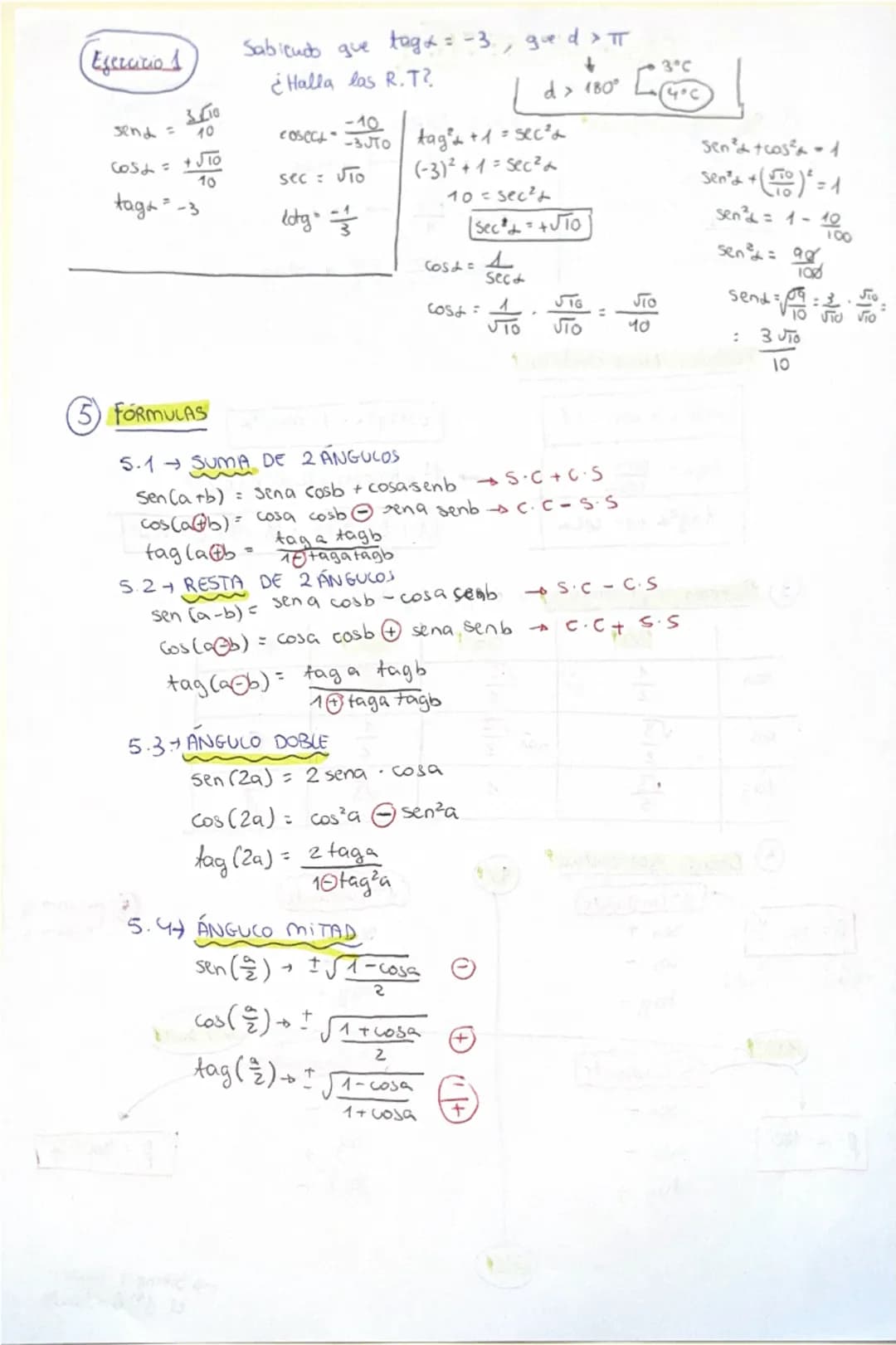 # TRIGONOMETRÍA

1 Raz. trigonométricas triángulo rectángulo

$360^\circ$: 2Mzad

Send:

Chipotens
b
(cat opuesto)

a
(cat. coubiquo)

→Cose