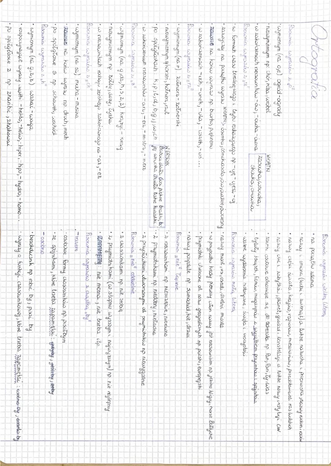 ## Ortografia

### WYJĄTKI

**Pisownia wyrazów z ó**
- wymiennym (na oje) ogród-ogrody
- niewymiennym np: chor, riza, wróbel
- Skówka, okówk