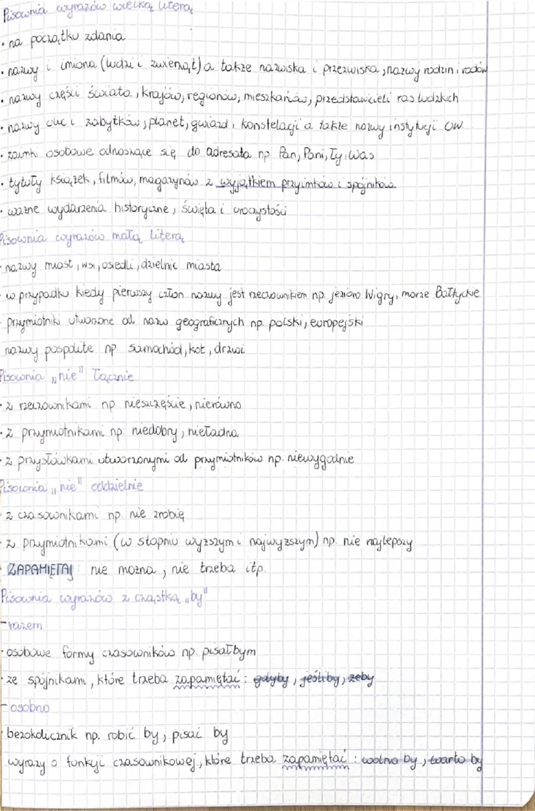 ## Ortografia

### WYJĄTKI

**Pisownia wyrazów z ó**
- wymiennym (na oje) ogród-ogrody
- niewymiennym np: chor, riza, wróbel
- Skówka, okówk